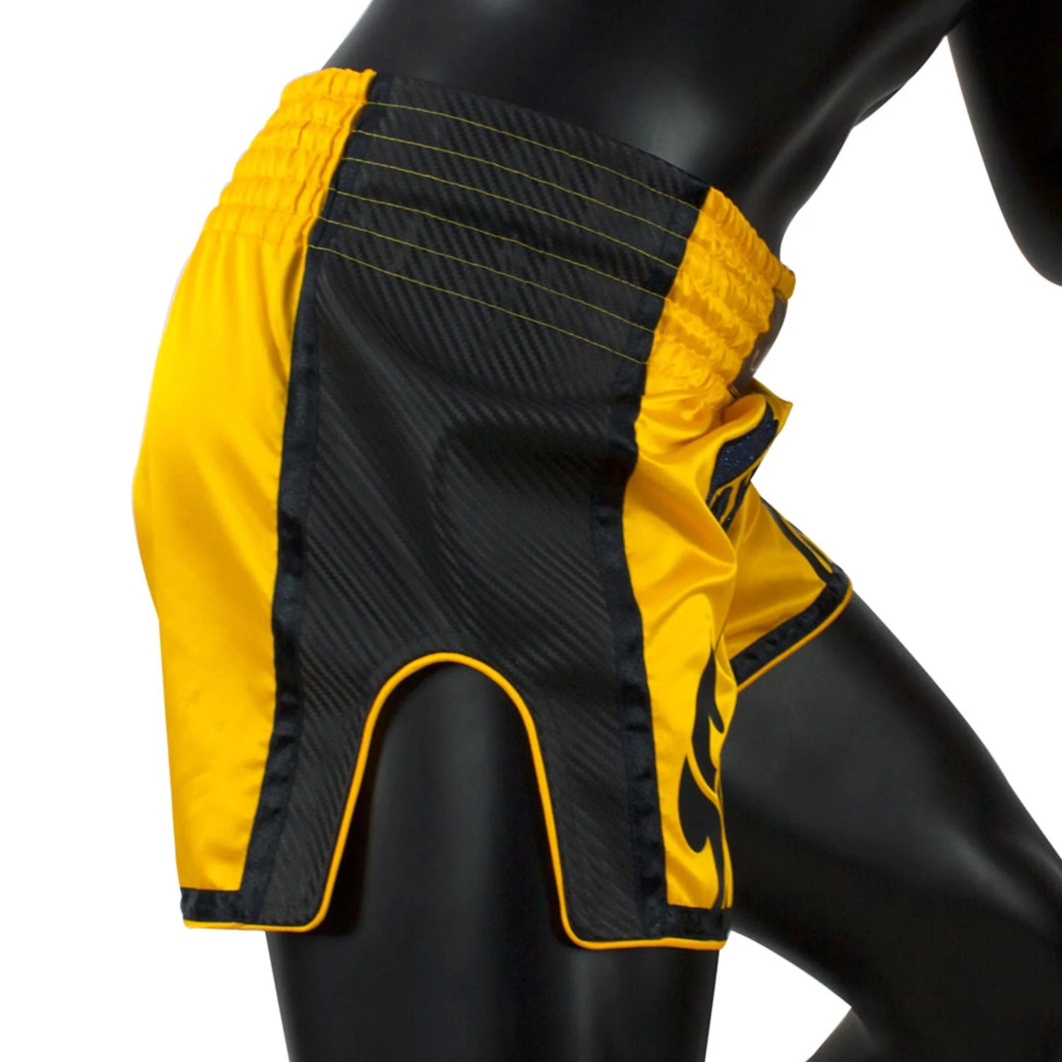 BS1701 Fairtex Slim Fit Muaythai Shorts Yellow - Image 4