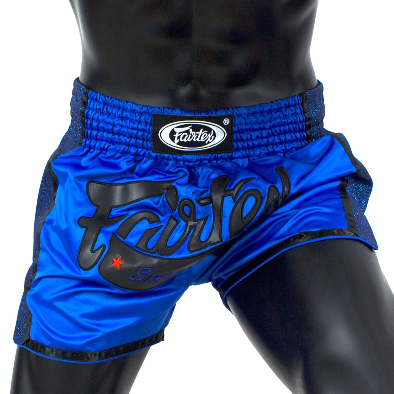BS1702 Fairtex Slim Fit Muaythai Shorts Royal Blue - Image 3