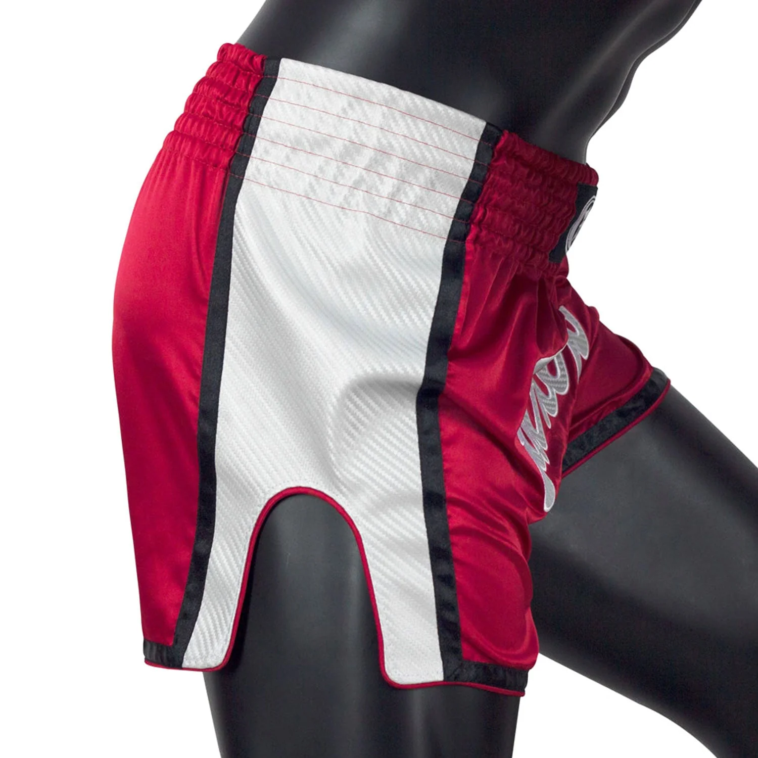 BS1704 Fairtex Slim Fit Muaythai Shorts Red-White - Image 4