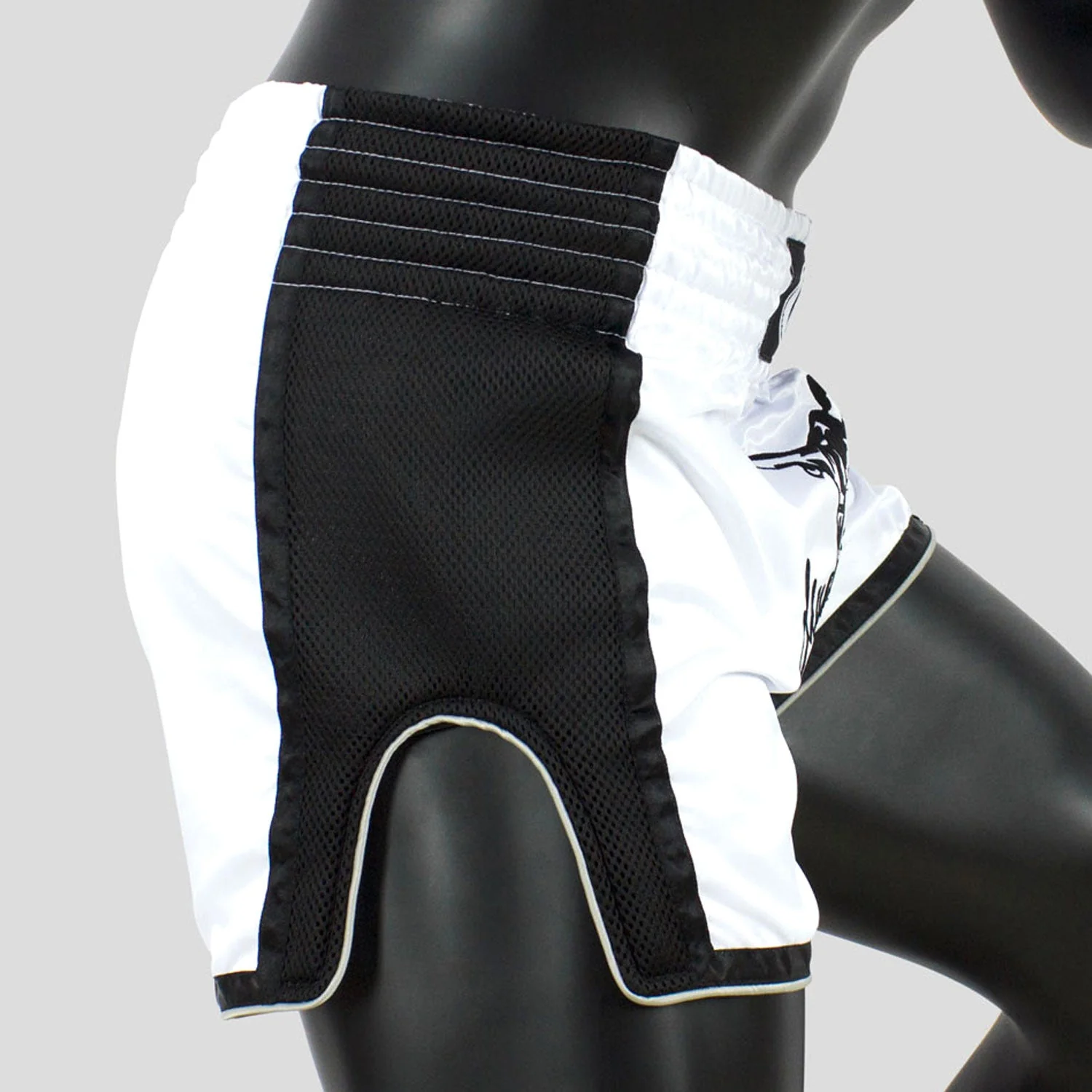 BS1707 Fairtex Slim Fit Muaythai Shorts White - Image 4