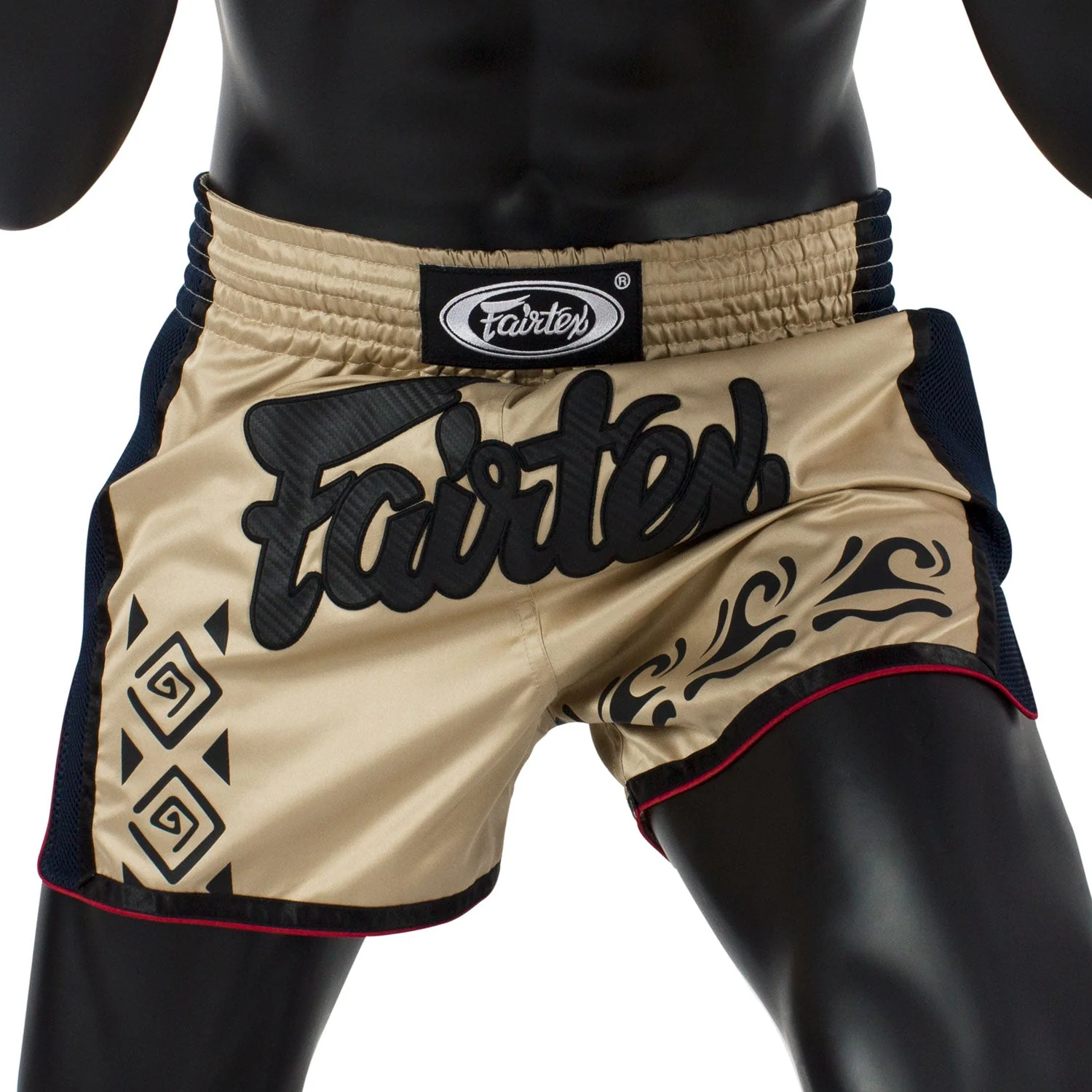 BS1713 Fairtex Slim Fit Muaythai Shorts Khaki - Image 3