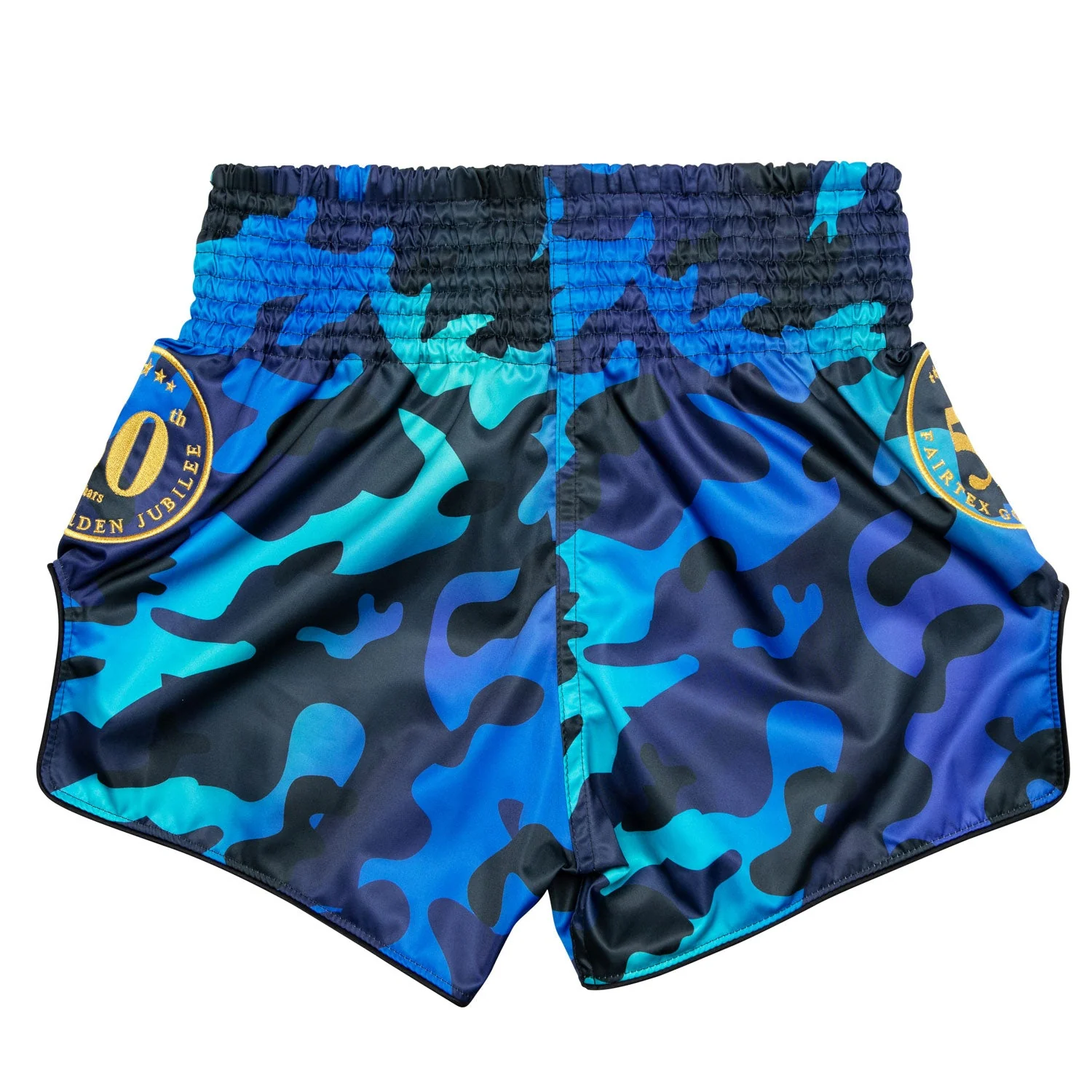 BS1916 Fairtex Golden Jubilee Luster Muaythai Shorts - Image 2
