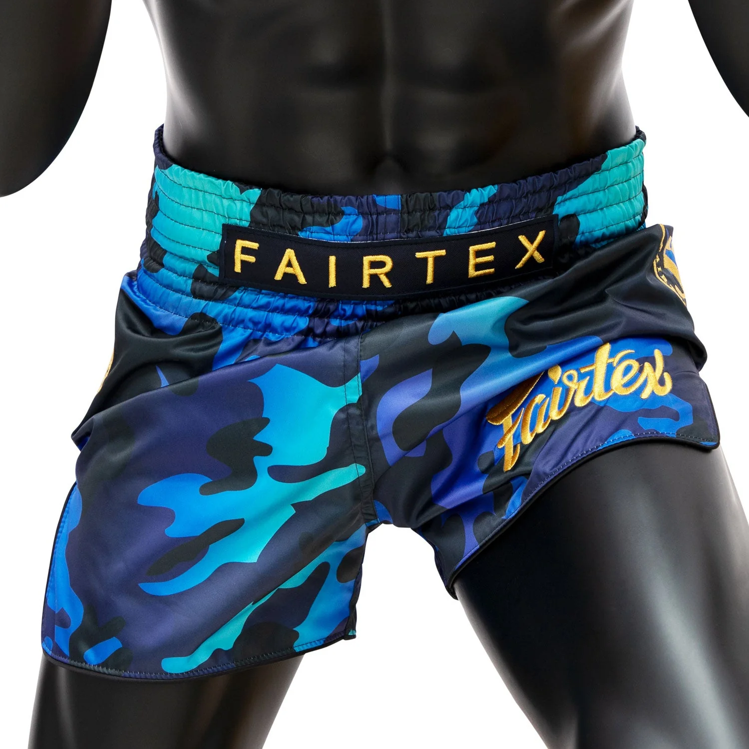 BS1916 Fairtex Golden Jubilee Luster Muaythai Shorts - Image 3