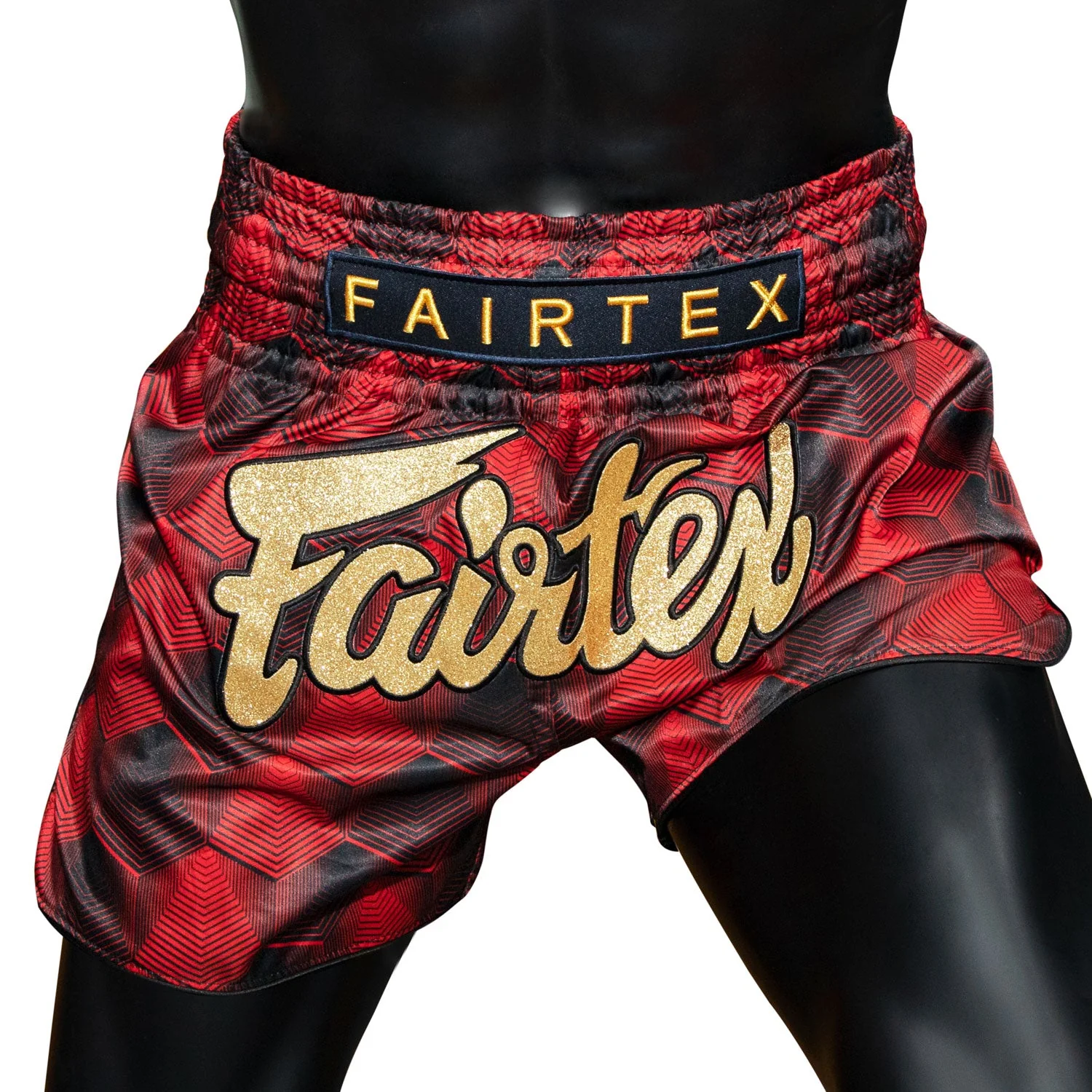 BS1919 Fairtex Muaythai Shorts Red Stealth - Image 3
