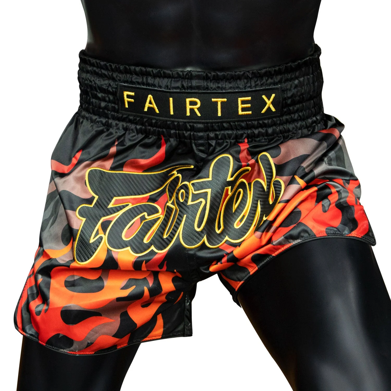 BS1921 Fairtex Volcano Muaythai Shorts Black - Image 3