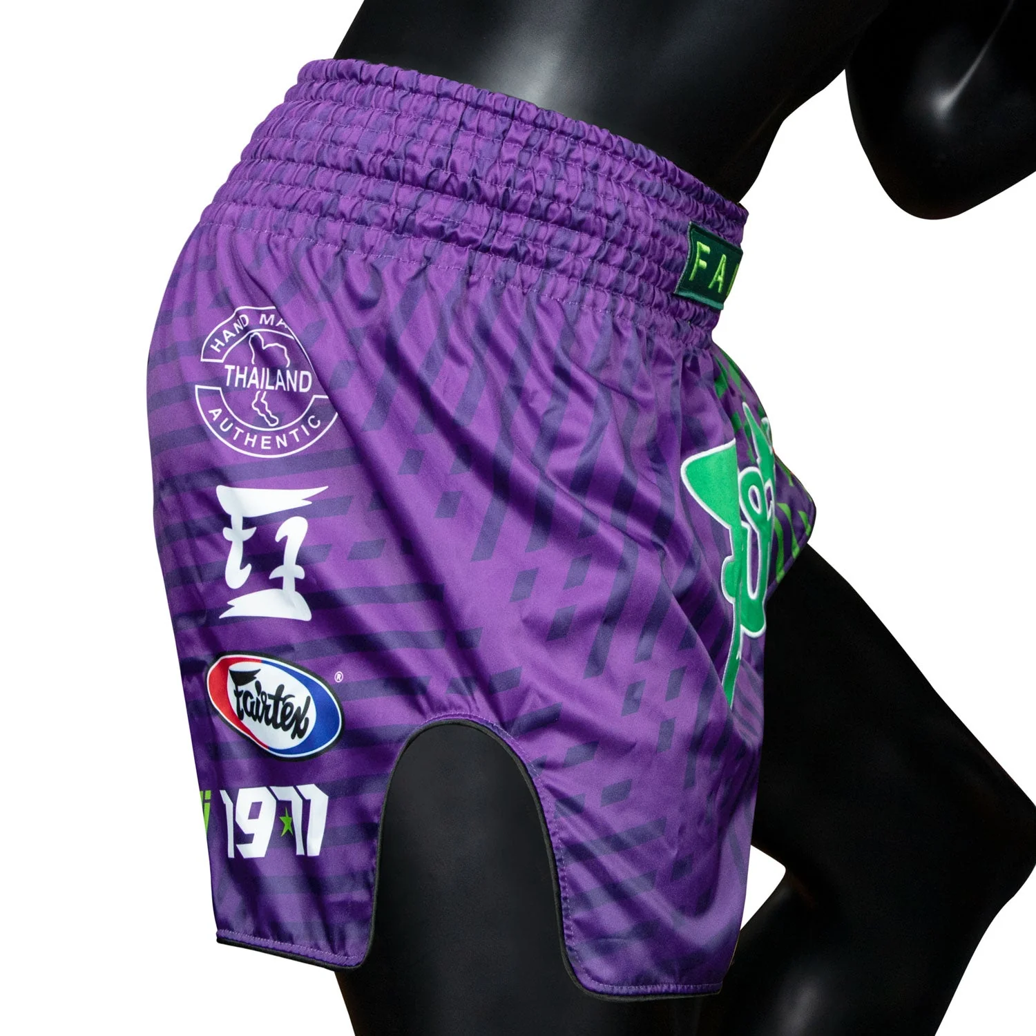 BS1922 Fairtex Racer Muaythai Shorts Purple - Image 4