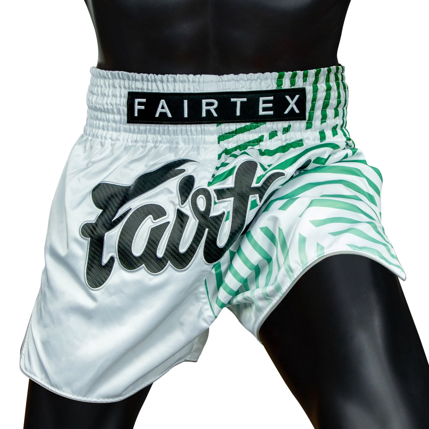 BS1923 Fairtex Racer Muaythai Shorts White - Image 3