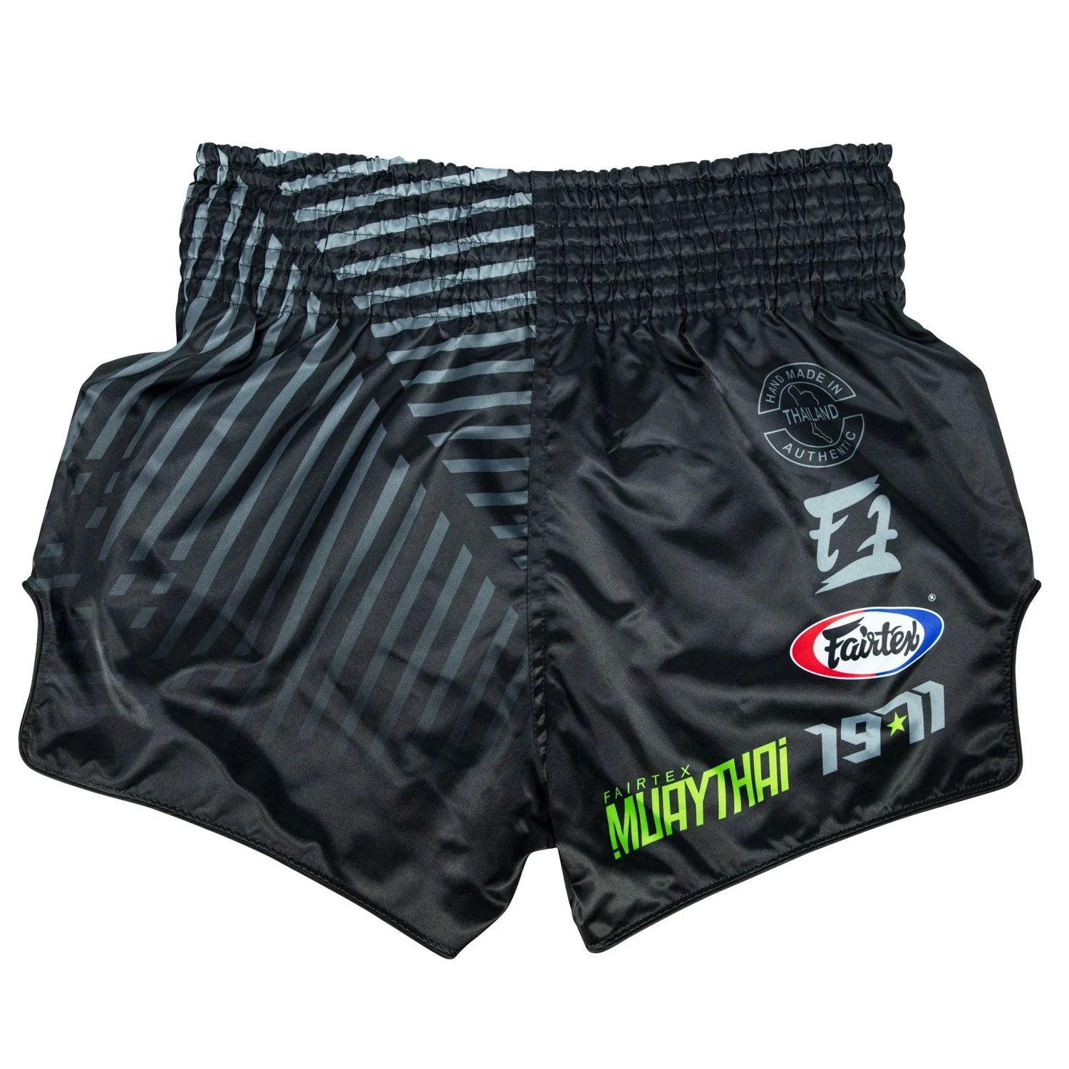 BS1924 Fairtex Racer Muaythai Shorts Black - Image 2