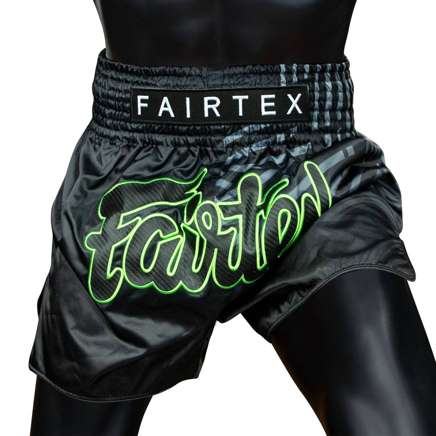 BS1924 Fairtex Racer Muaythai Shorts Black - Image 3