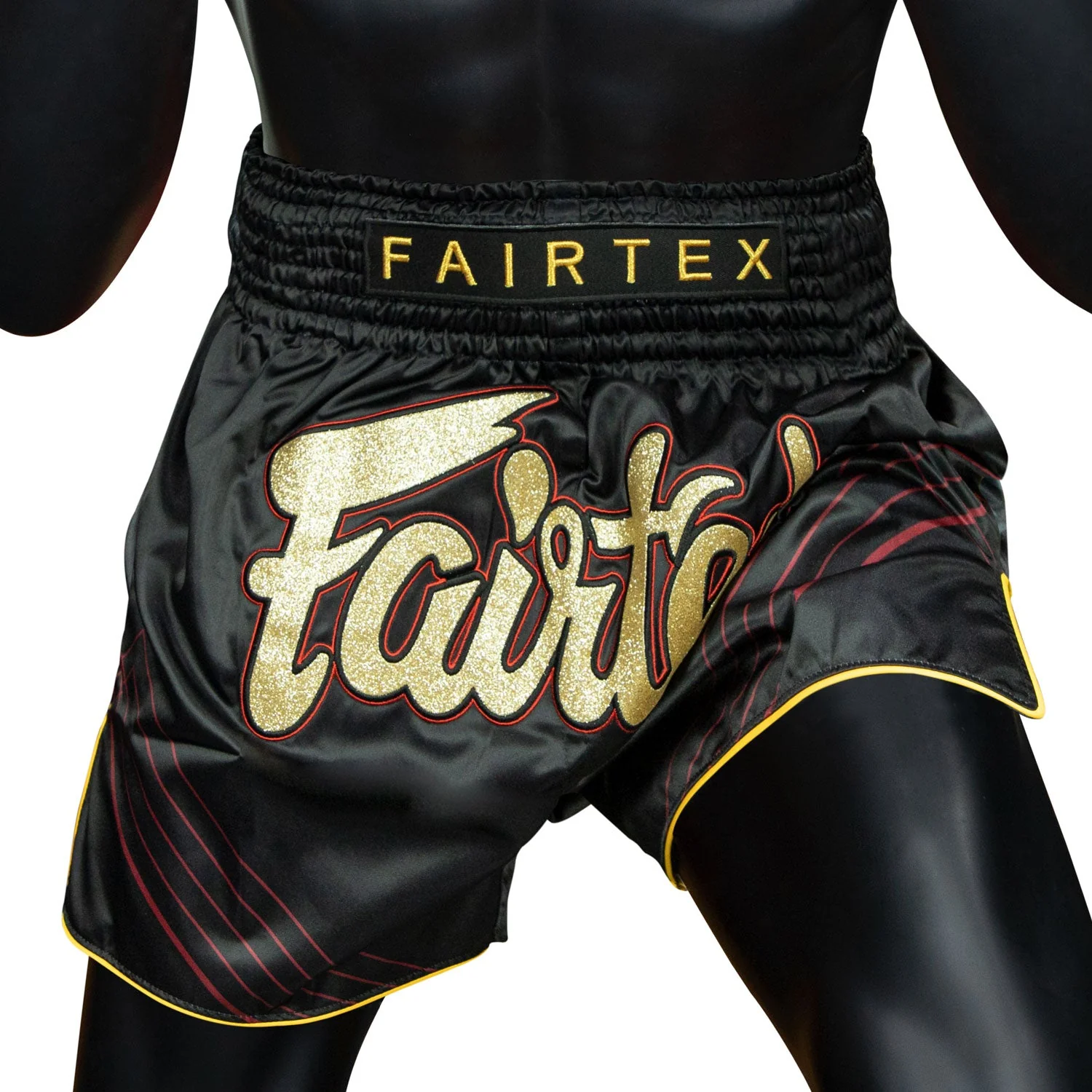 BS1925 Fairtex Mr X Muaythai Shorts Black - Image 3