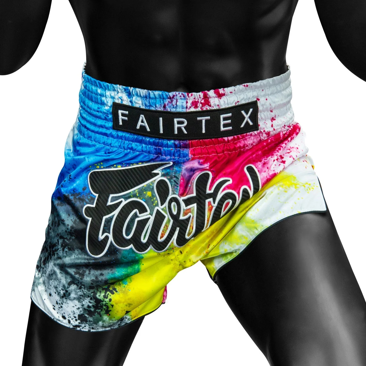 BS1937 Fairtex Acid Jazz White Muaythai Shorts - Image 3