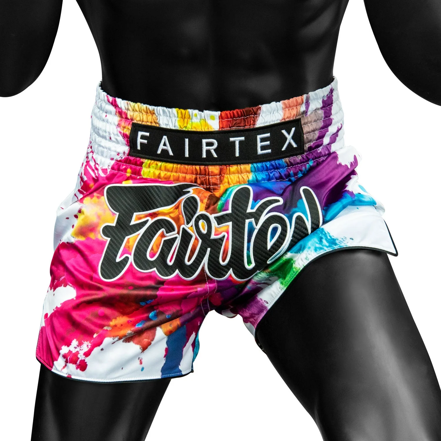 BS1939 Fairtex Funky Soul White Muaythai Shorts - Image 3