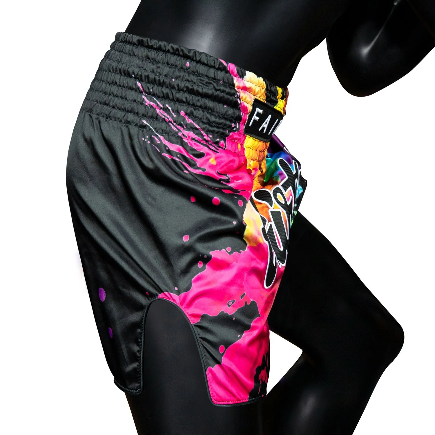 BS1940 Fairtex Funky Soul Black Muaythai Shorts - Image 4