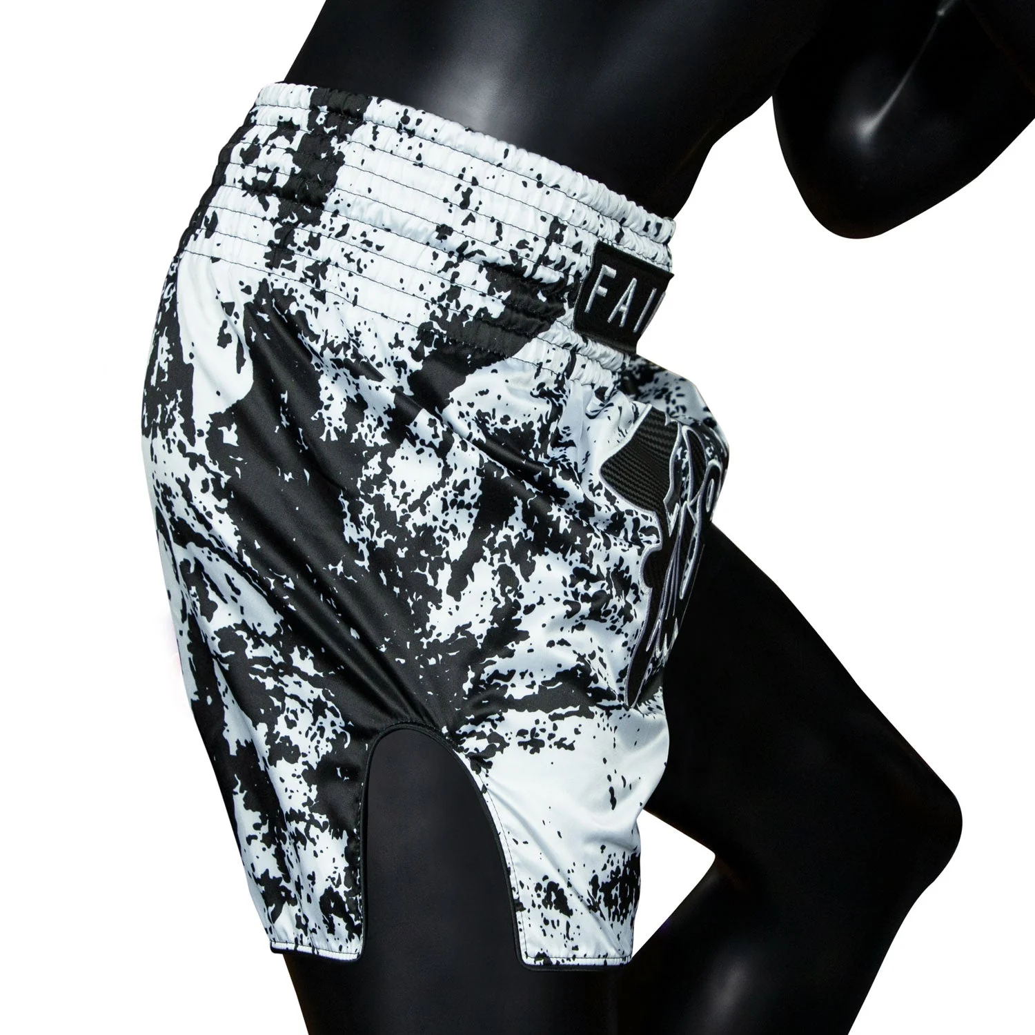 BS1948 Fairtex Grunge White Muaythai Shorts - Image 4