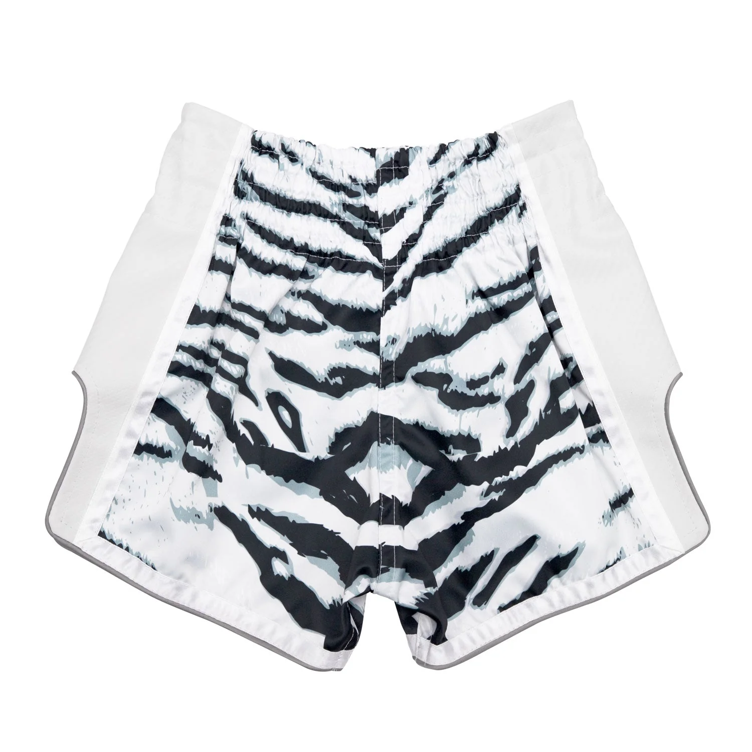 BSK2103 Fairtex Kids Muaythai Shorts White Tiger - Image 2