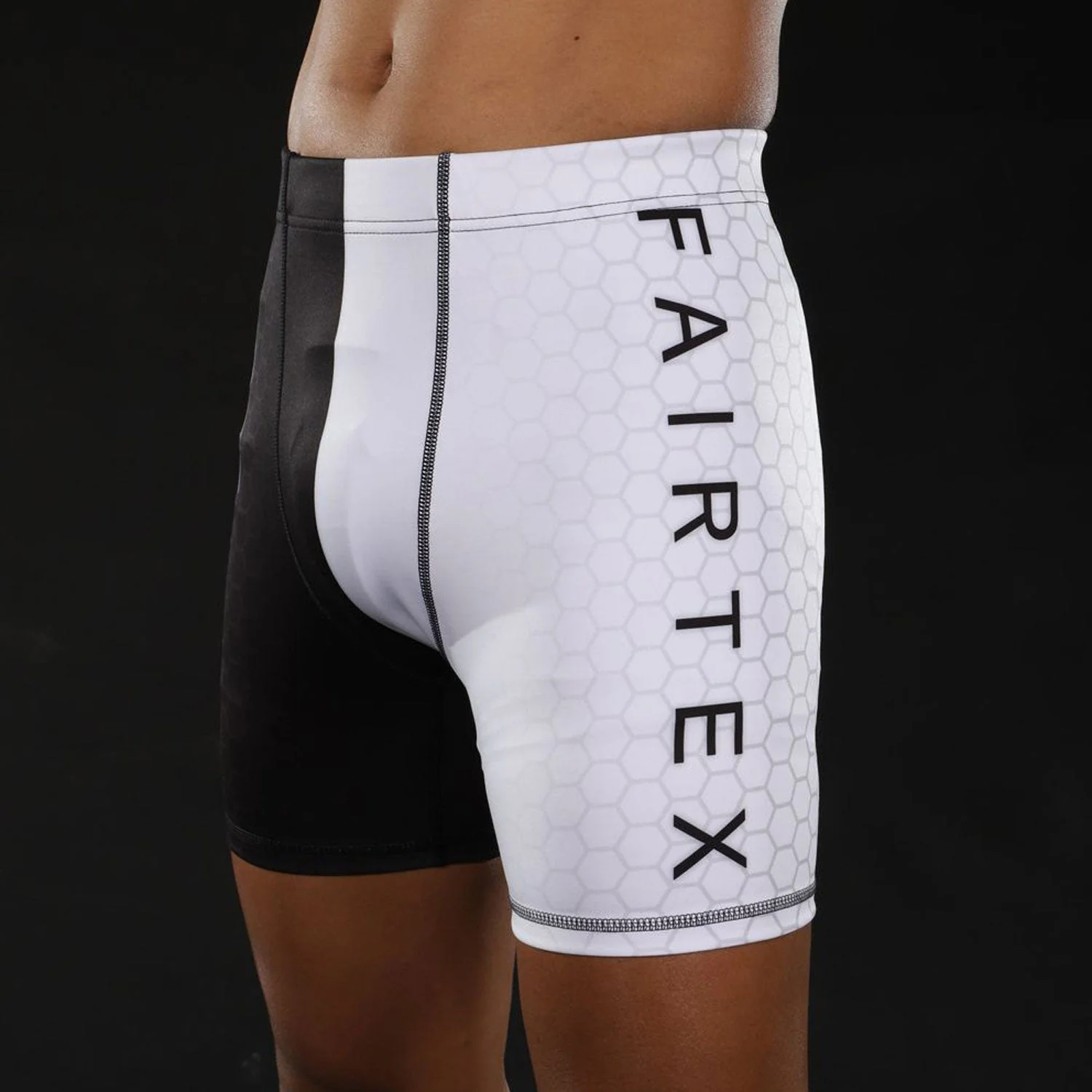 CP7 Fairtex Mens Vale Tudo Shorts Black-White - Image 2