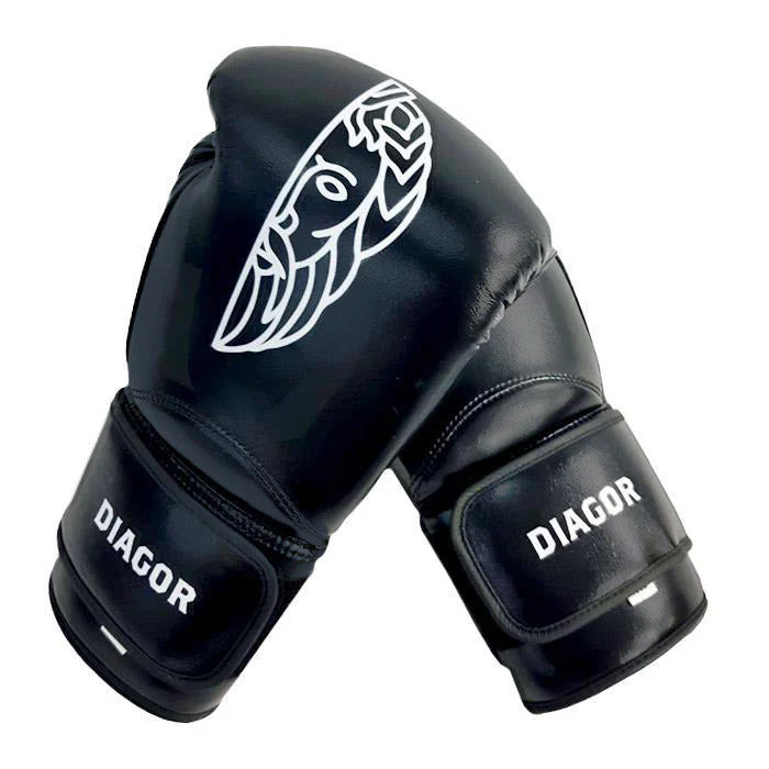 Diagor Olympic Boxing Gloves 10oz Black - Image 3