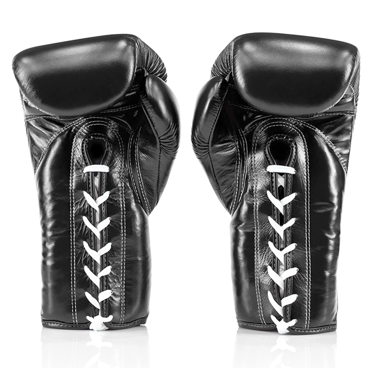 Fairtex BGL3 Lace-up Sparring Gloves - Black - Image 4