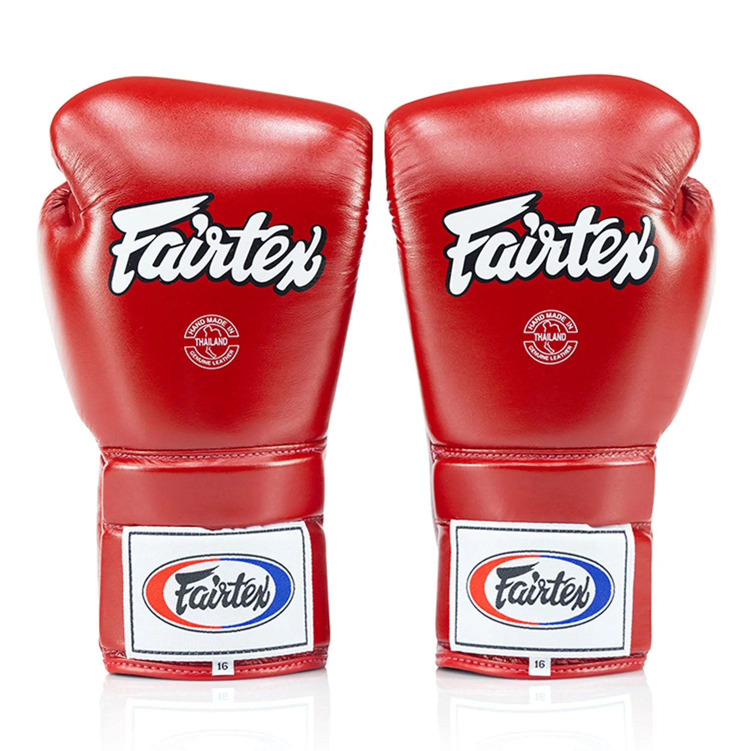 Fairtex BGL3 Lace-up Sparring Gloves - Red - Image 2