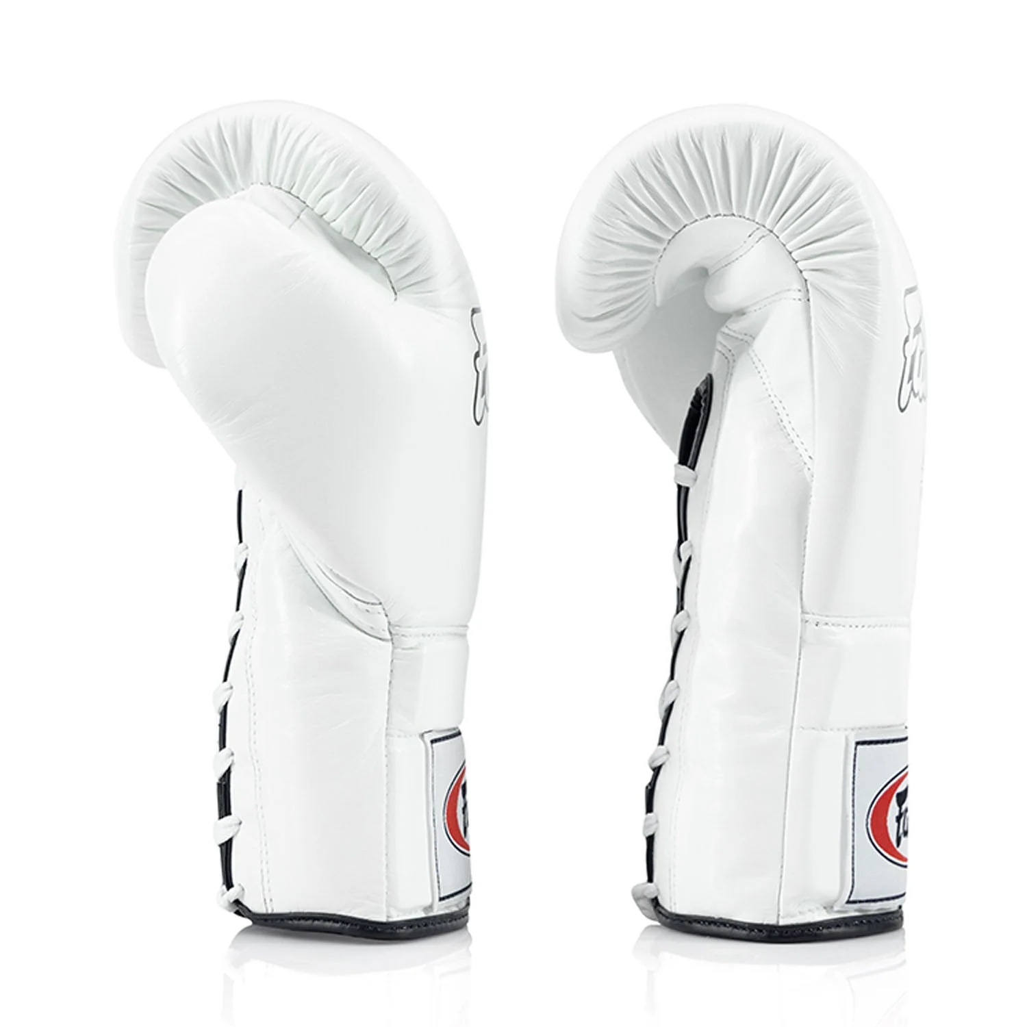 Fairtex BGL3 Lace-up Sparring Gloves - White - Image 3