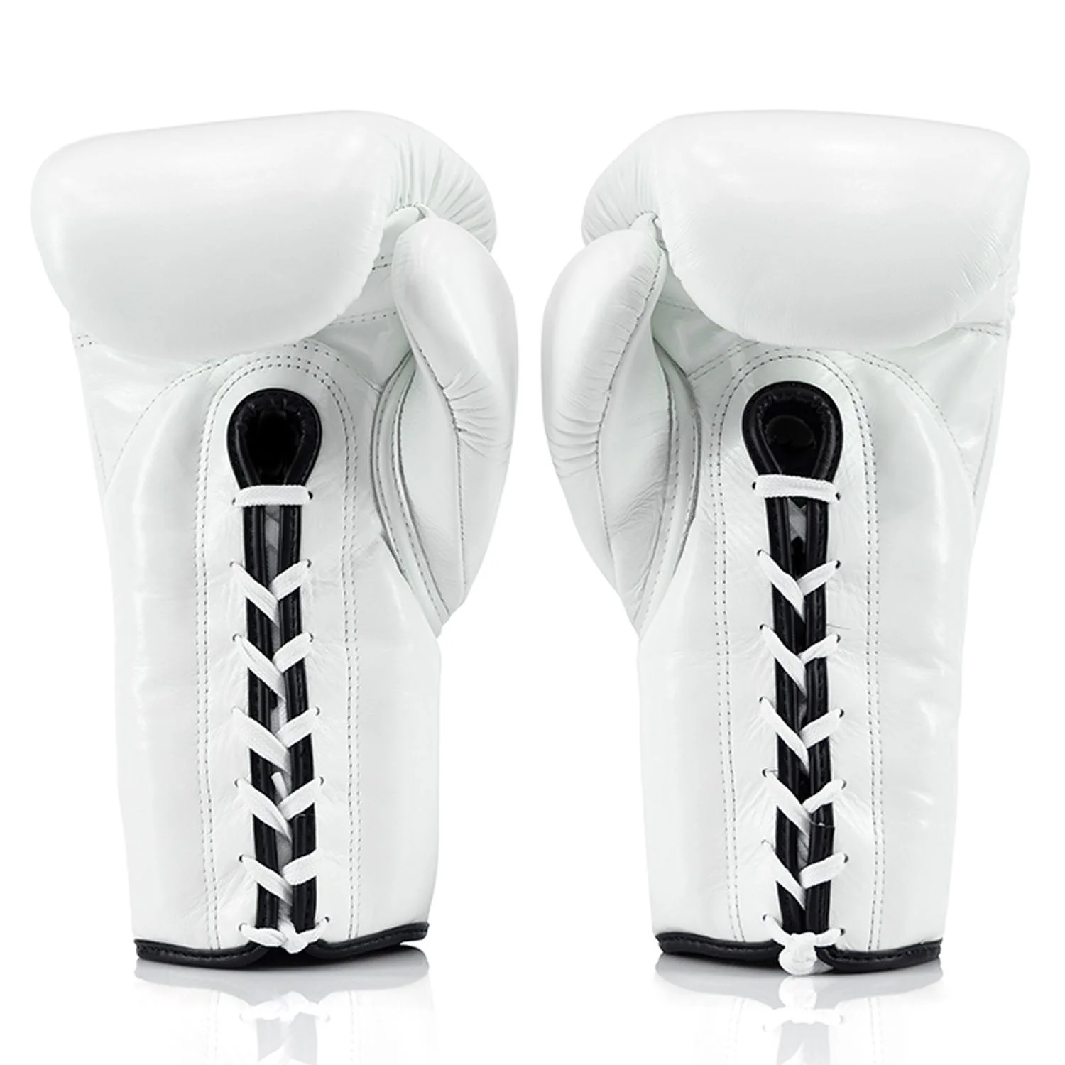 Fairtex BGL3 Lace-up Sparring Gloves - White - Image 4