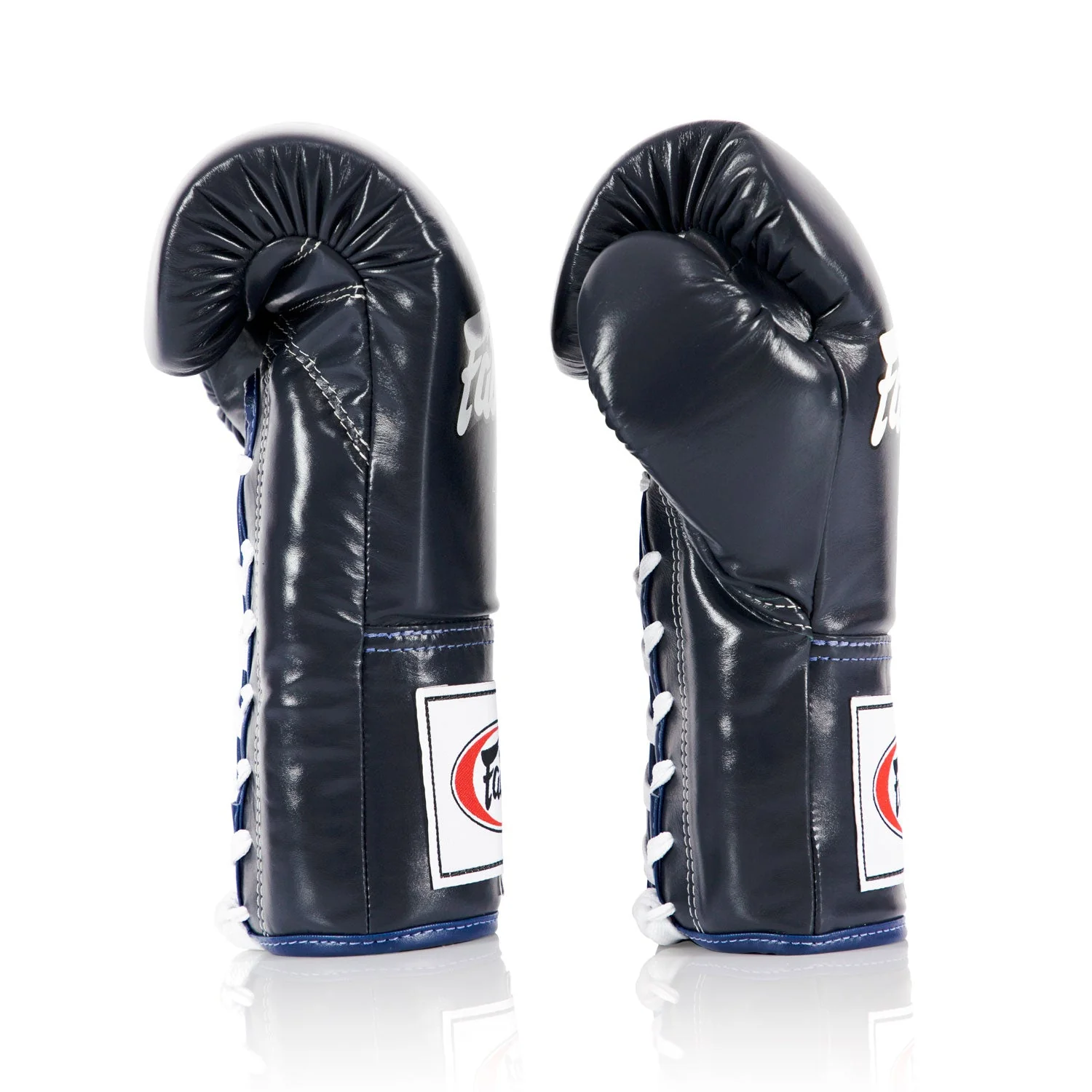 Fairtex BGL6 Lace-up Competition Boxing Gloves - Blue - Image 3