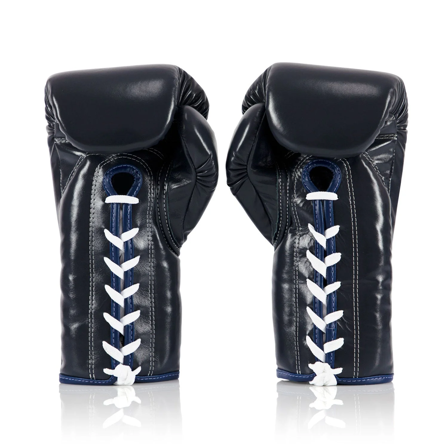 Fairtex BGL6 Lace-up Competition Boxing Gloves - Blue - Image 4