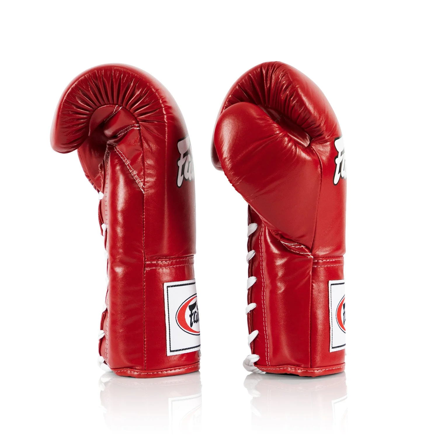 Fairtex BGL6 Lace-up Competition Boxing Gloves - Red - Image 3
