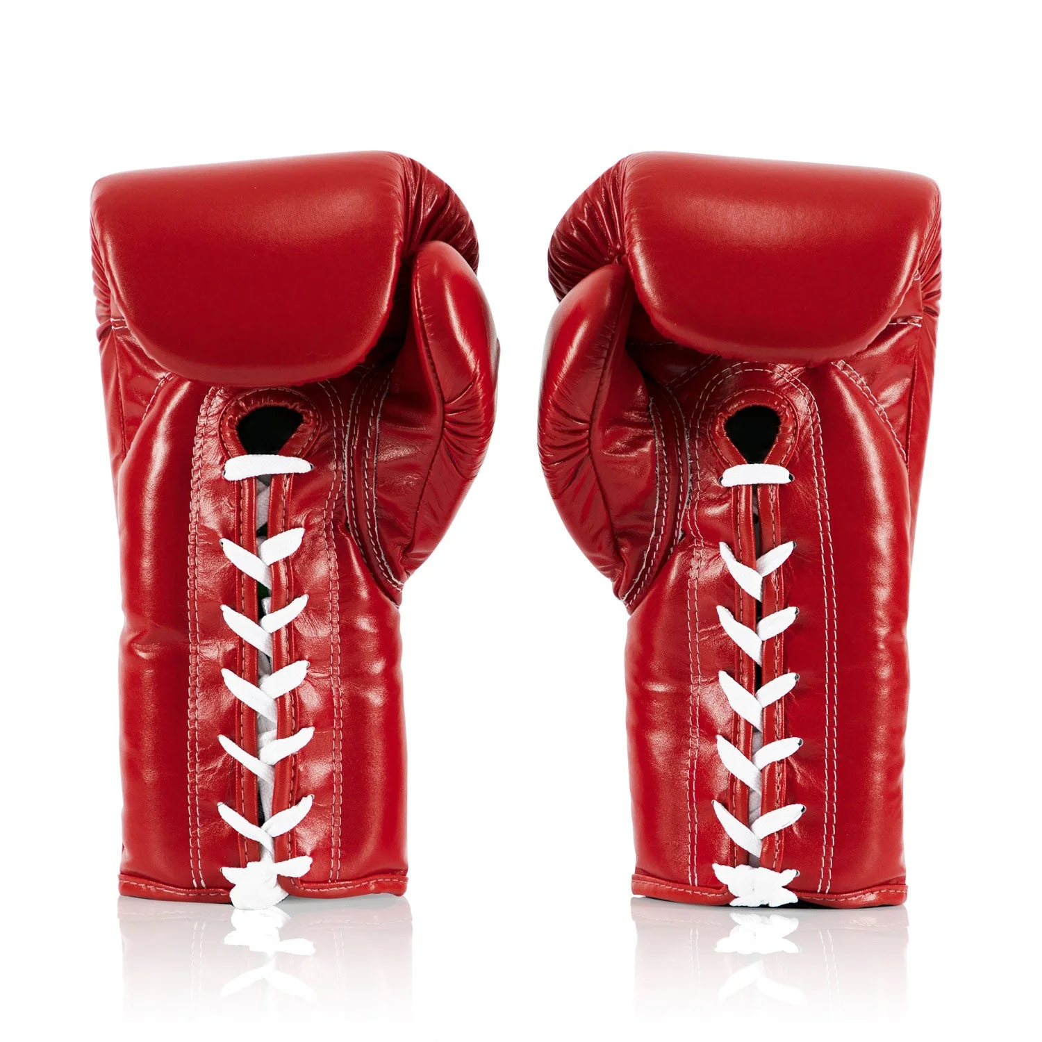 Fairtex BGL6 Lace-up Competition Boxing Gloves - Red - Image 4