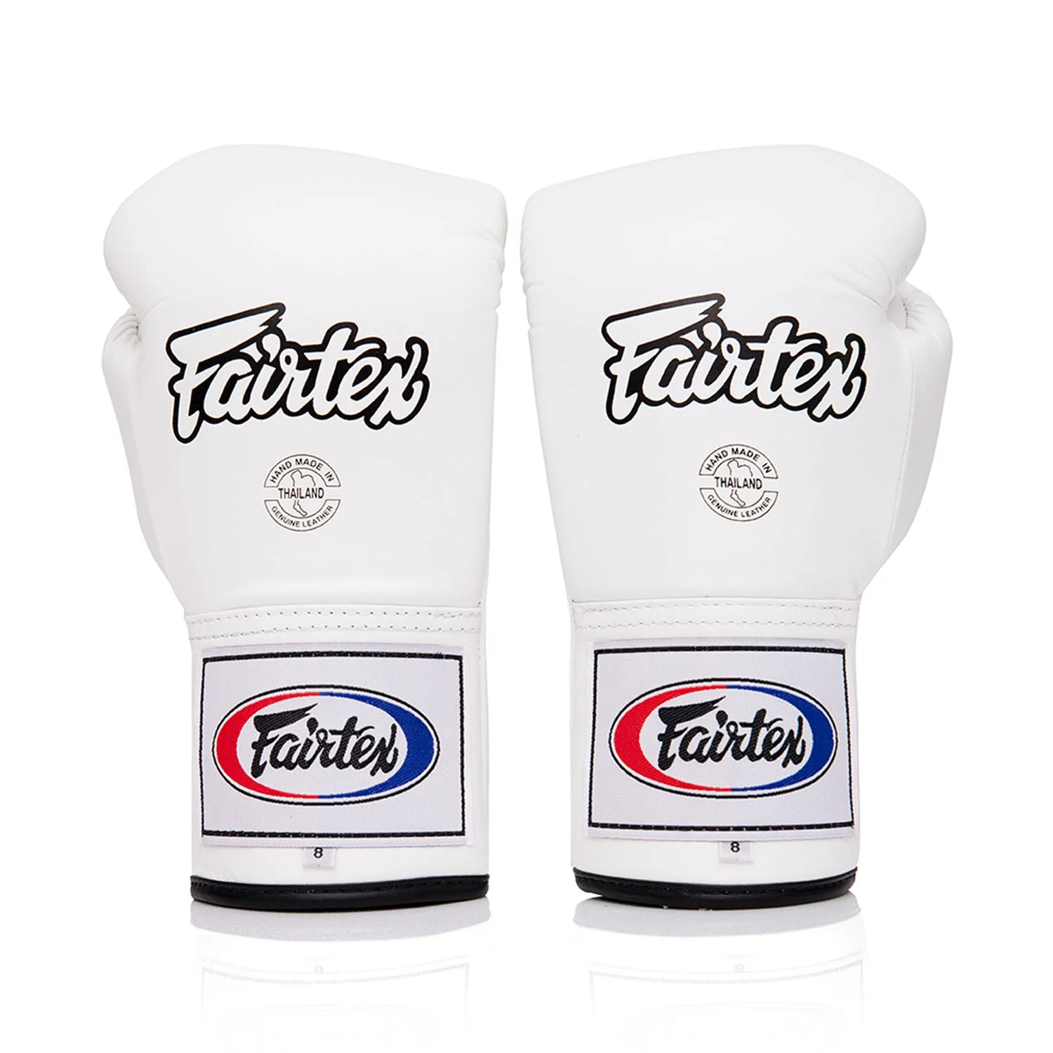 Fairtex BGL6 Lace-up Competition Boxing Gloves - White - Image 2