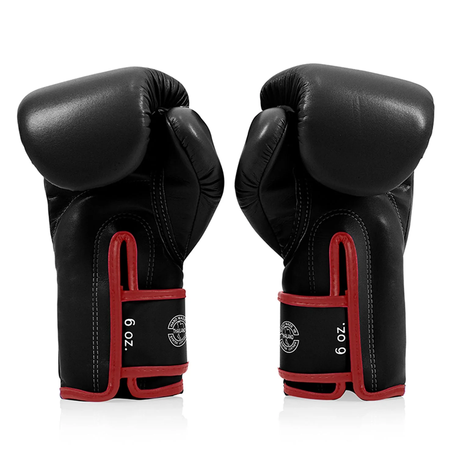 Fairtex BGV14 Microfibre Boxing Gloves - Black (Red Trim) - Image 3