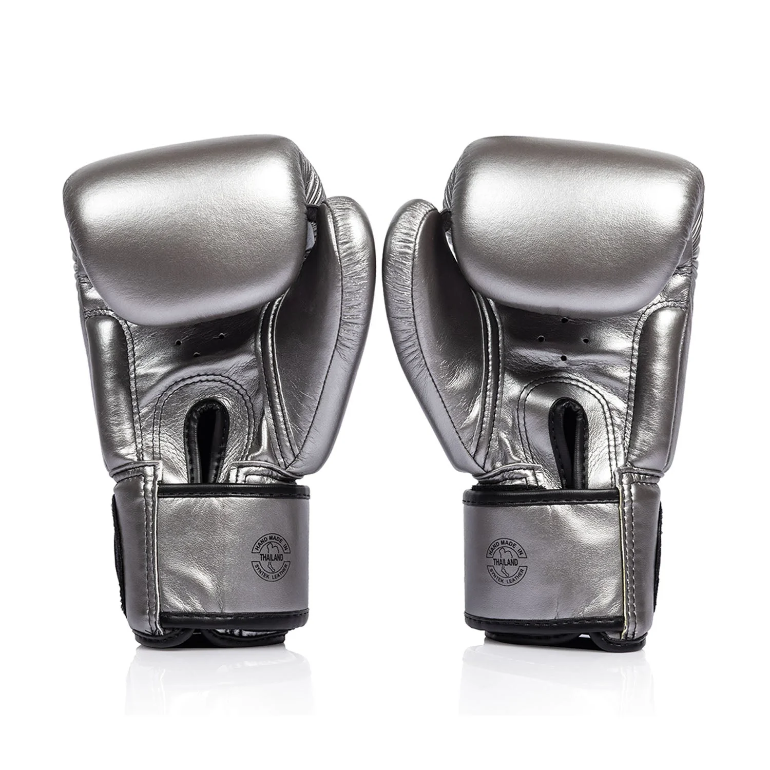 Fairtex BGV1C-PLUS Microfibre Boxing Gloves - Gun Metallic - Image 3