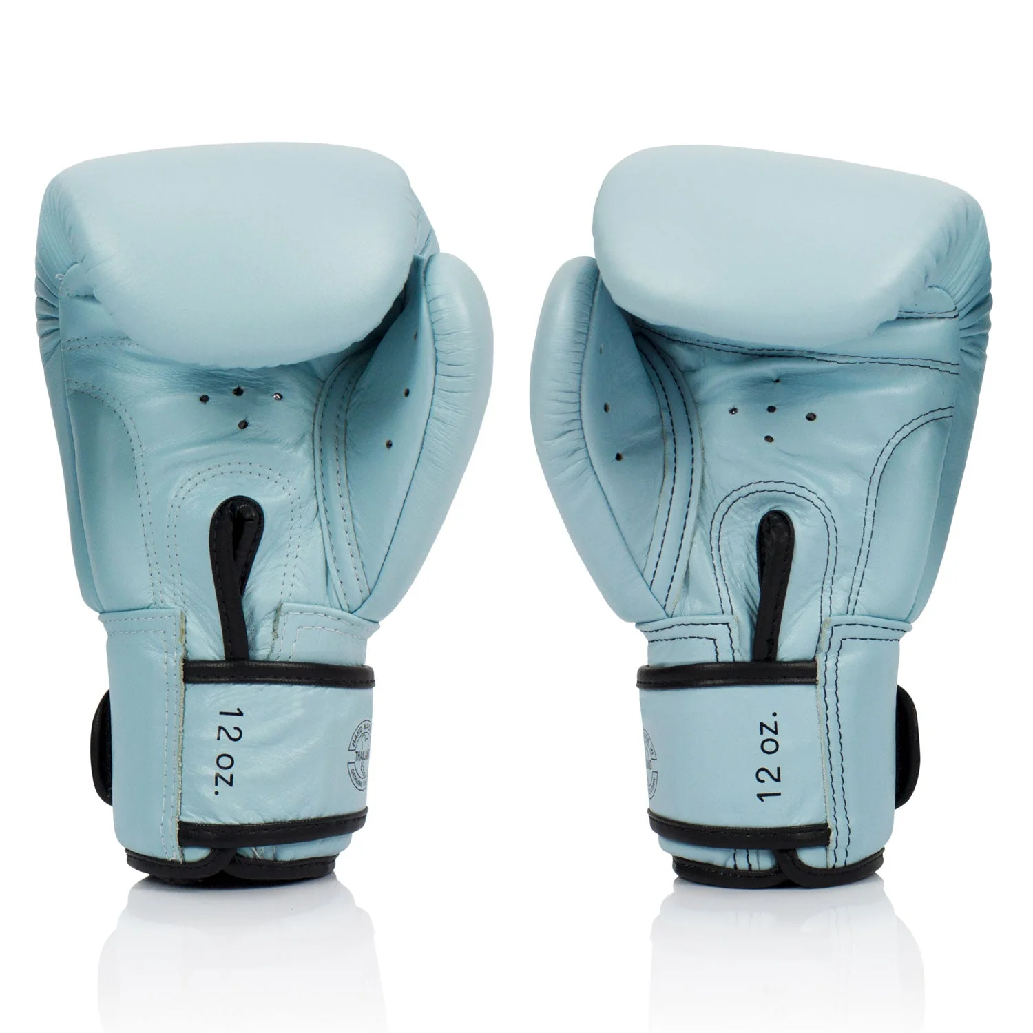 Fairtex BGV20 Leather Boxing Gloves - Pastel Blue - Image 3