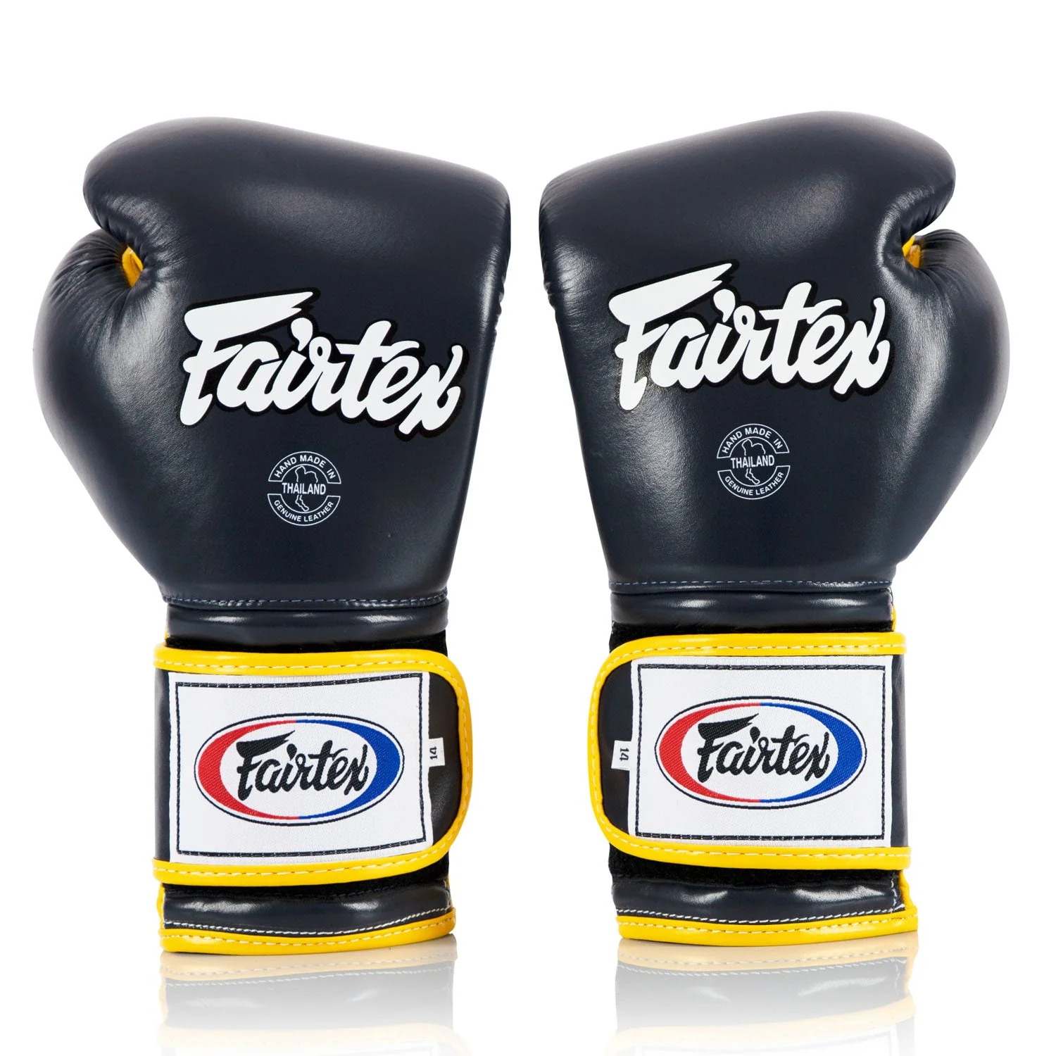 Fairtex BGV9 Mexican Style Boxing Gloves - Blue-Yellow - Image 2