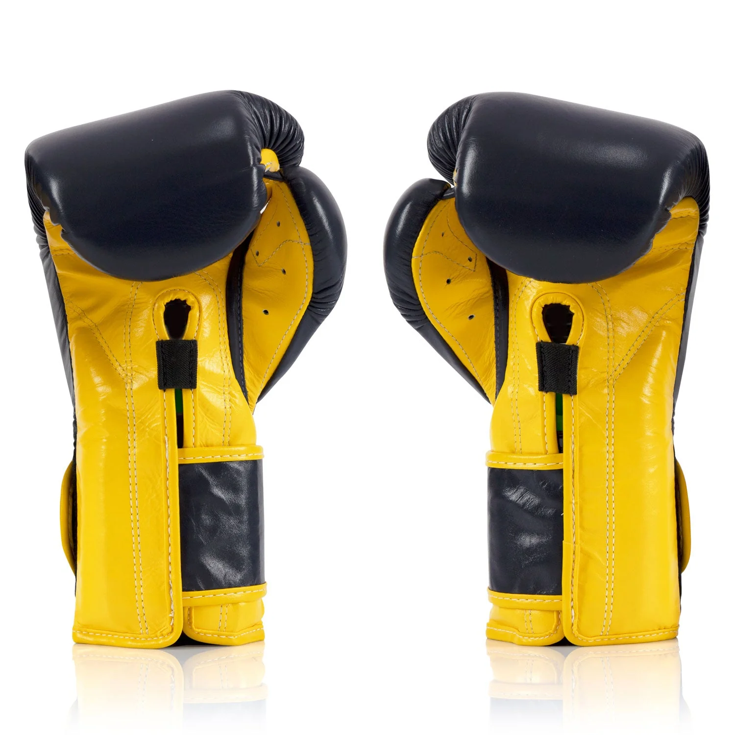 Fairtex BGV9 Mexican Style Boxing Gloves - Blue-Yellow - Image 3