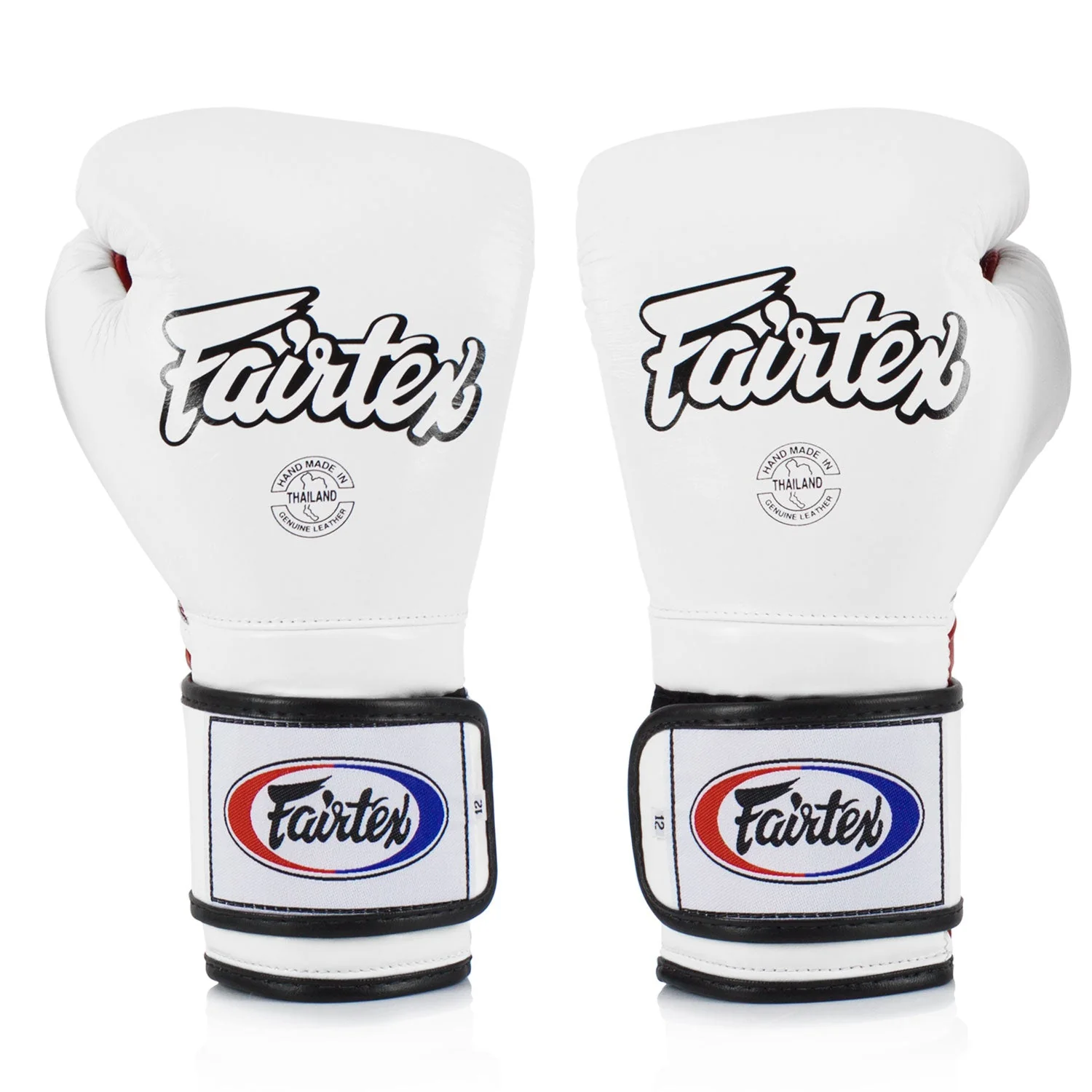 Fairtex BGV9 Mexican Style Boxing Gloves - White-Red - Image 2