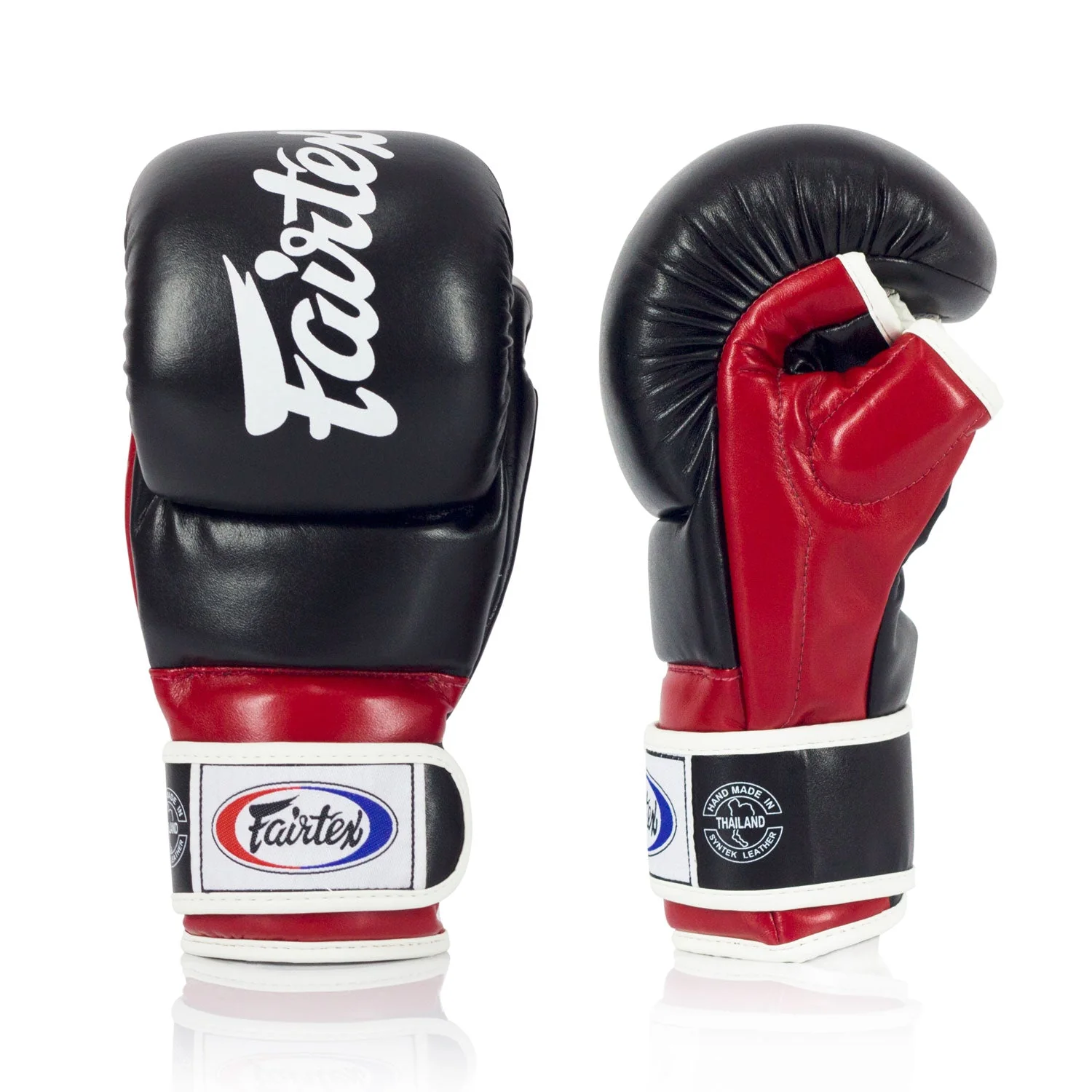 Fairtex FGV18 Super Sparring MMA Gloves - Black-Red - Image 2