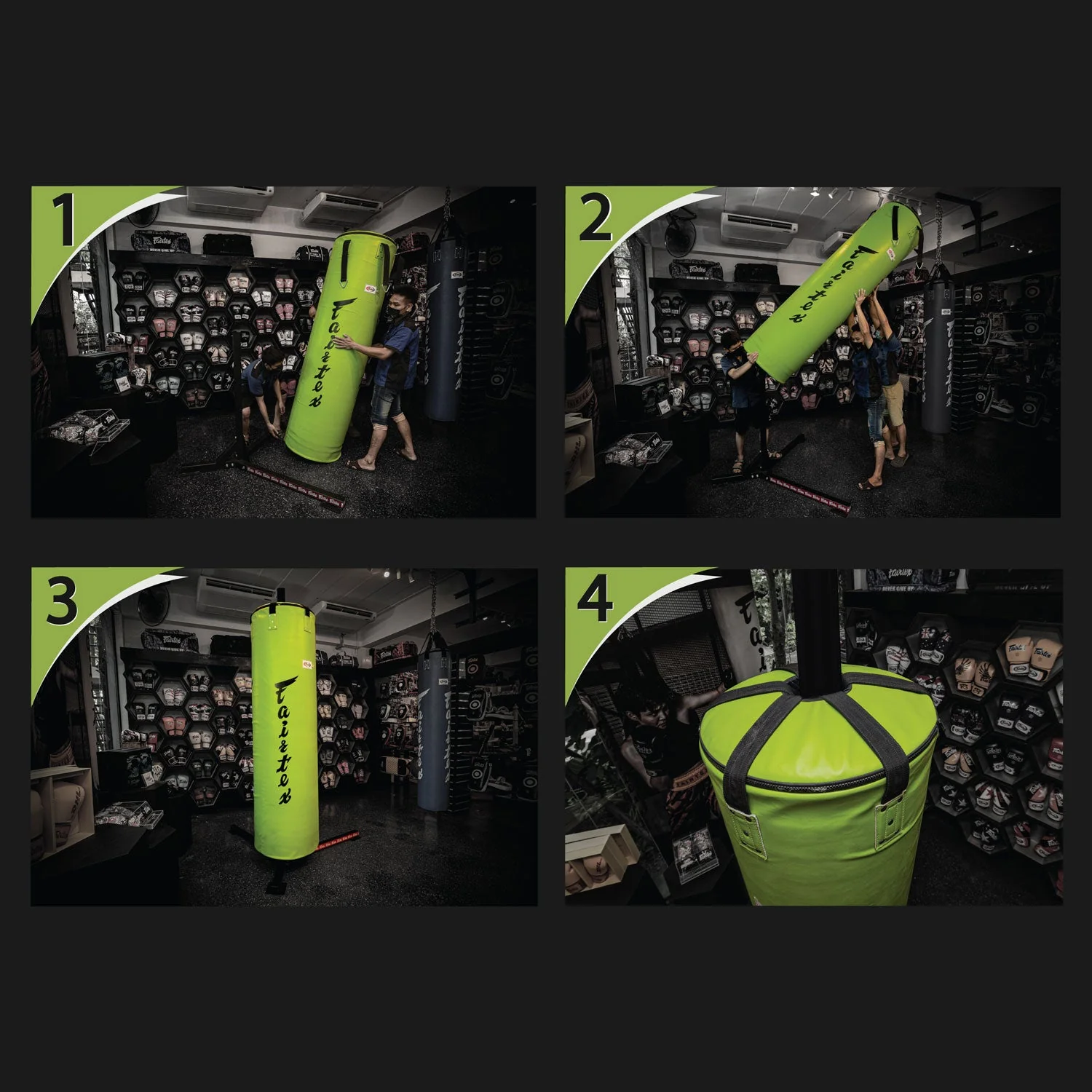 Fairtex HB7 7ft Pole Bag - Black (UN-FILLED) - Image 4