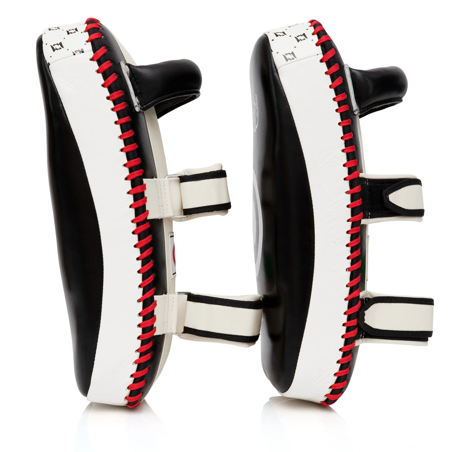 Fairtex KPLC2 Curved Thai Kick Pads Standard - Black-White - Image 3