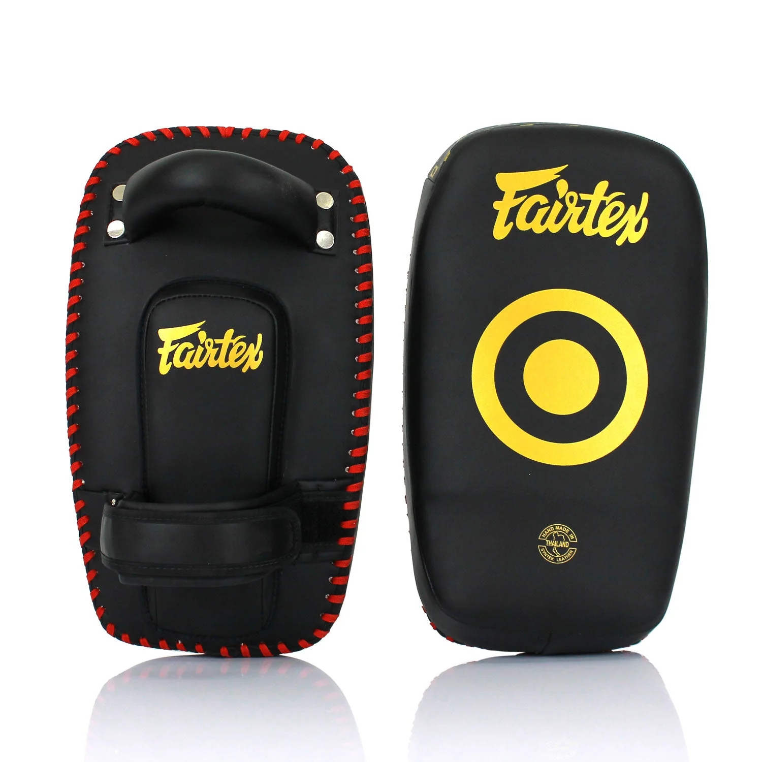 Fairtex KPLC6 Microfibre Thai Kick Pads Small - Black - Image 2