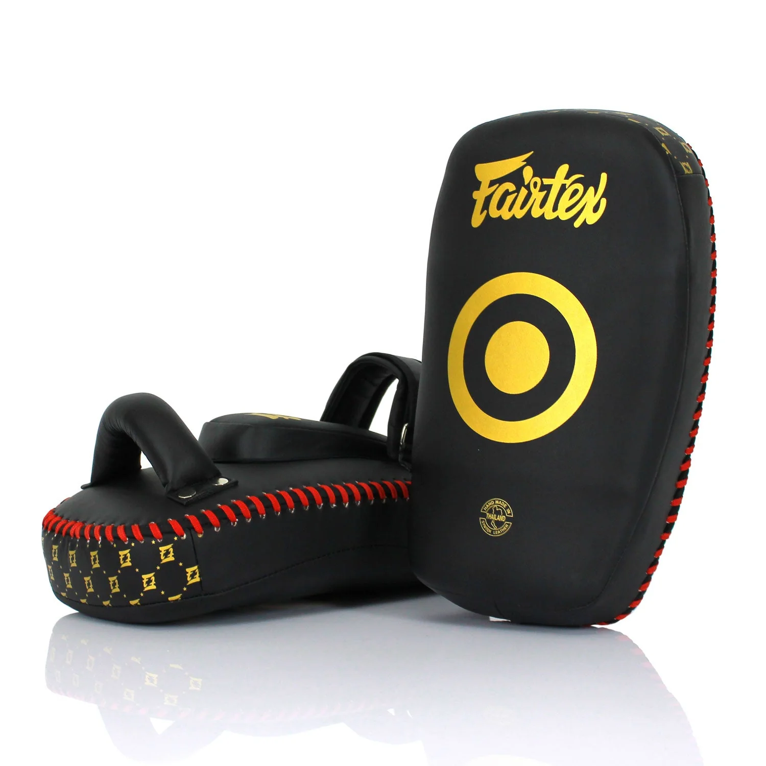 Fairtex KPLC6 Microfibre Thai Kick Pads Small - Black - Image 3