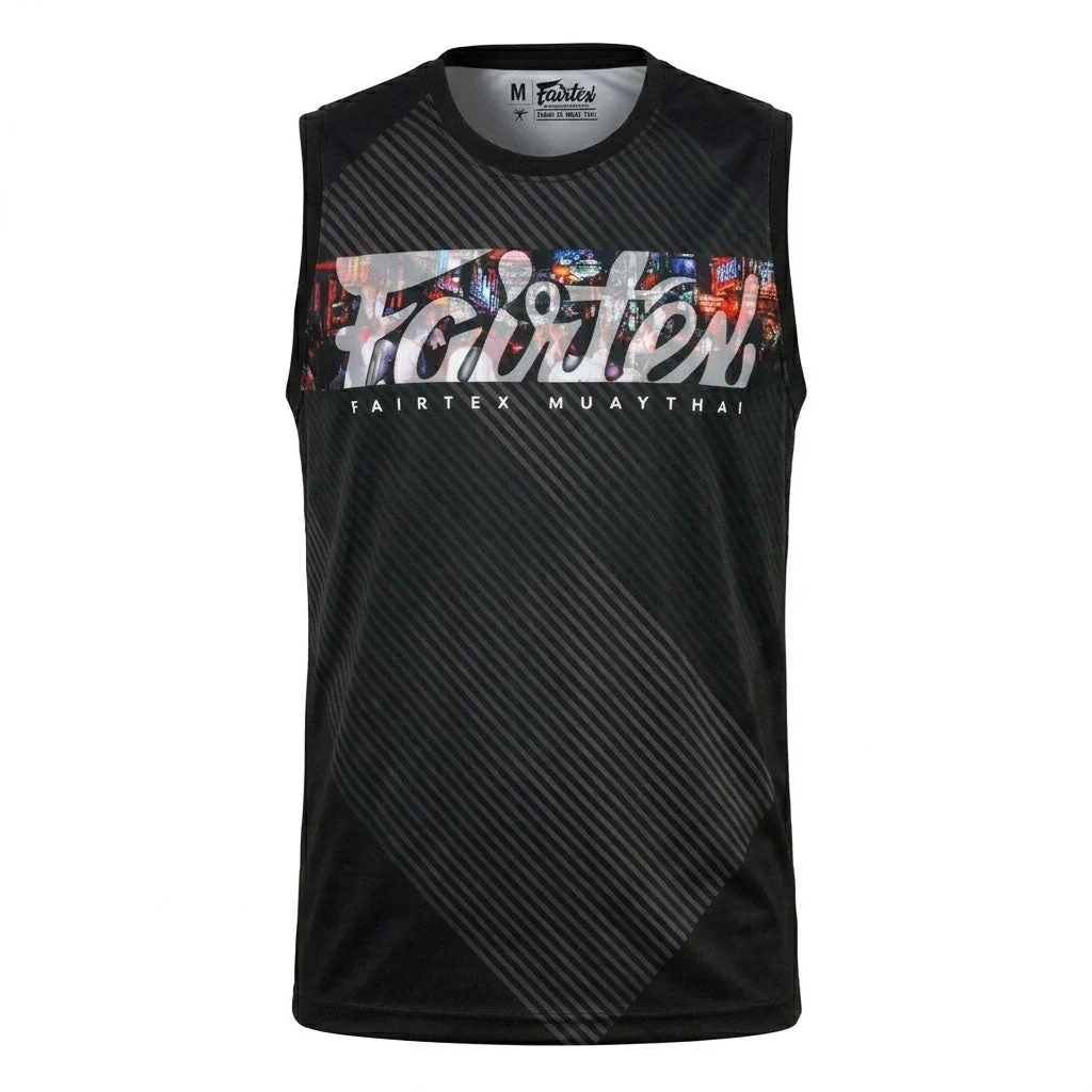 Fairtex MTT40 Tank Top - Pattaya Nightlife - Black - Image 4