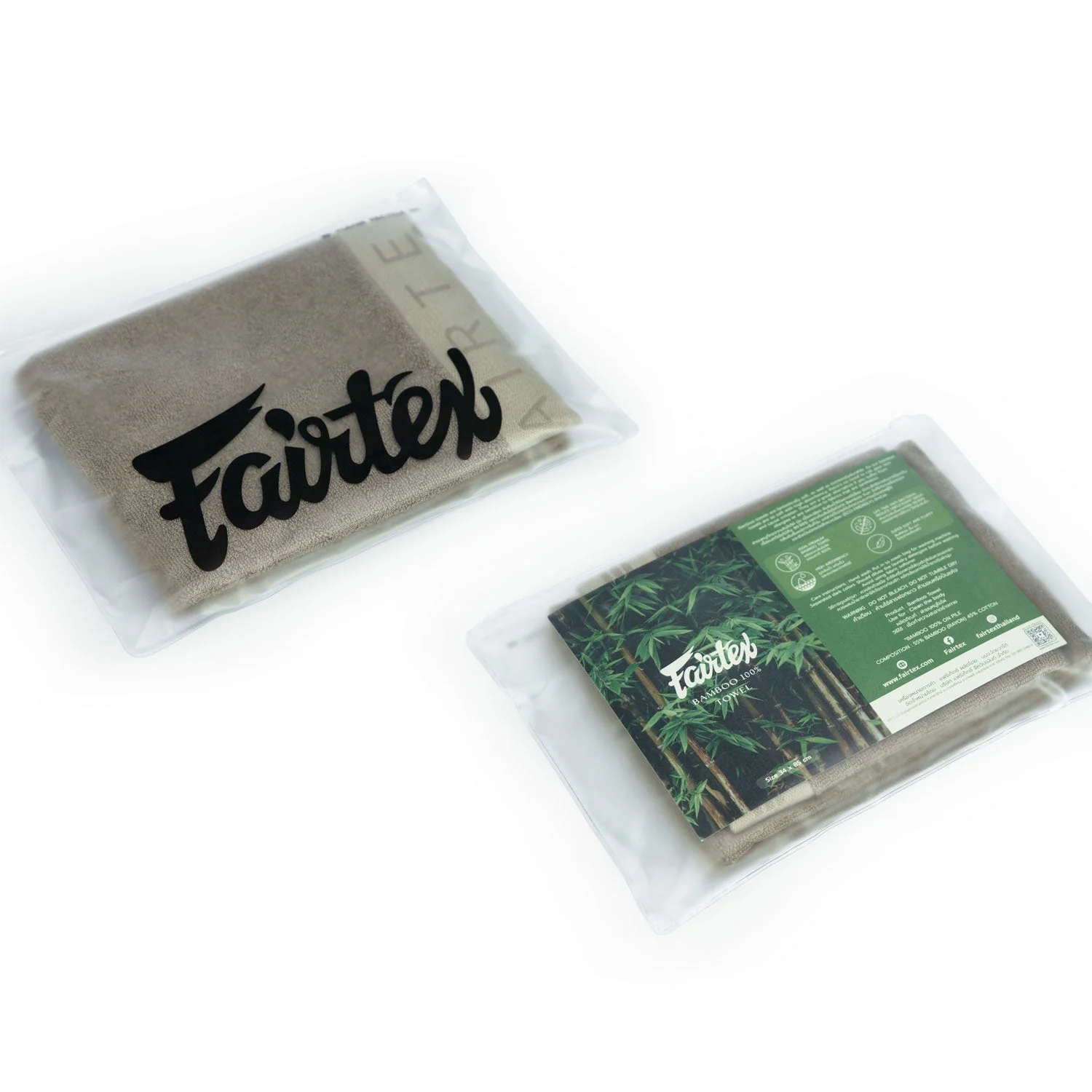 Fairtex Premium Bamboo Hand Towel Ovaltine Brown - Image 2