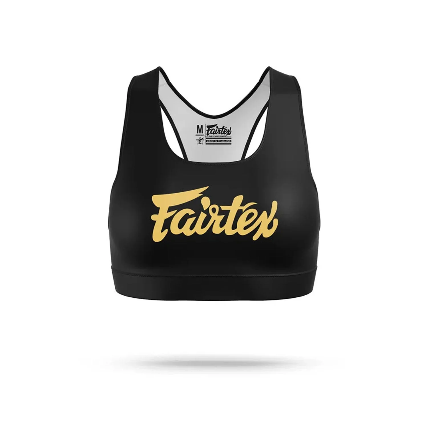 Fairtex - SB1 - Classic Sports Bra Black-Gold - Image 2