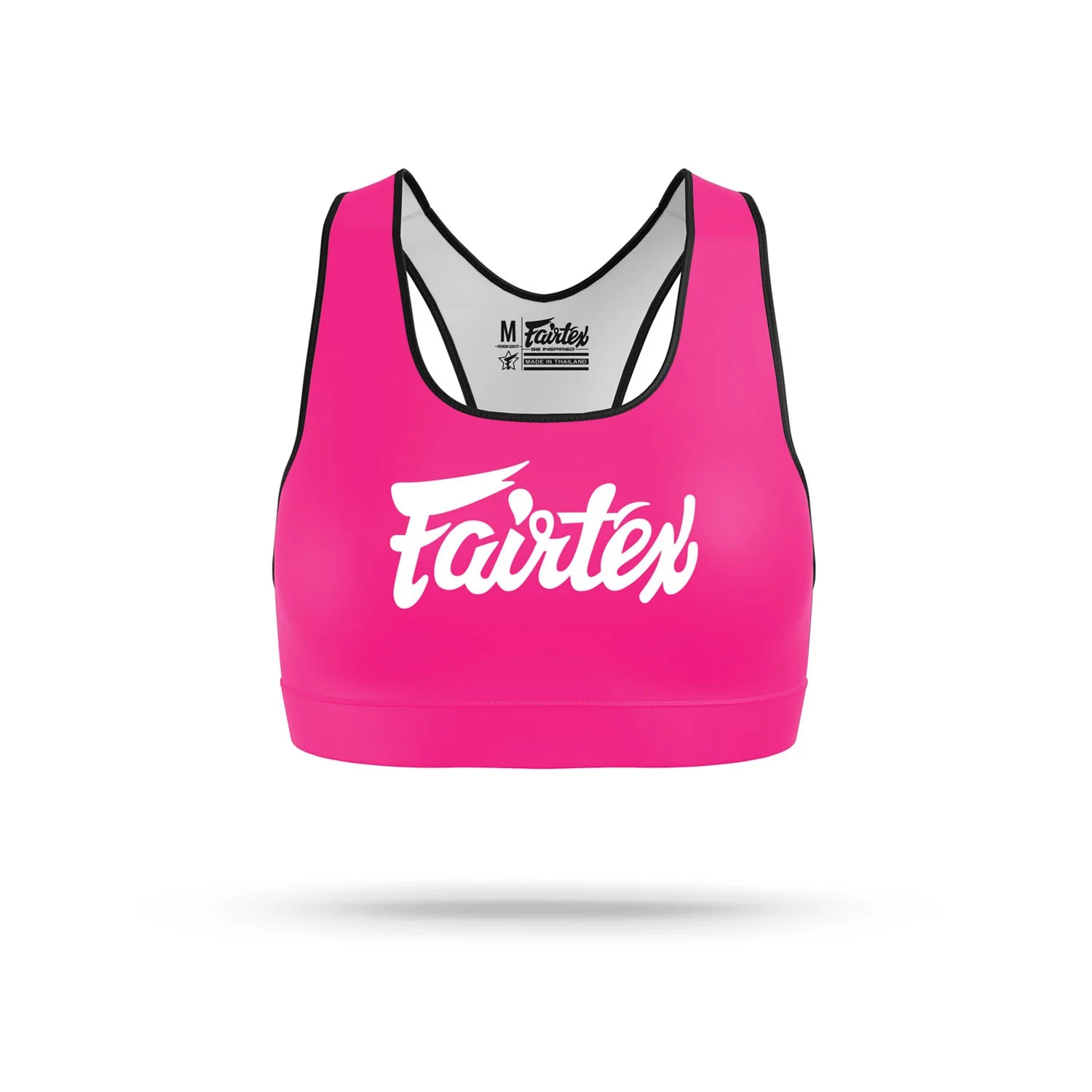 Fairtex - SB1 - Classic Sports Bra Pink-White - Image 2