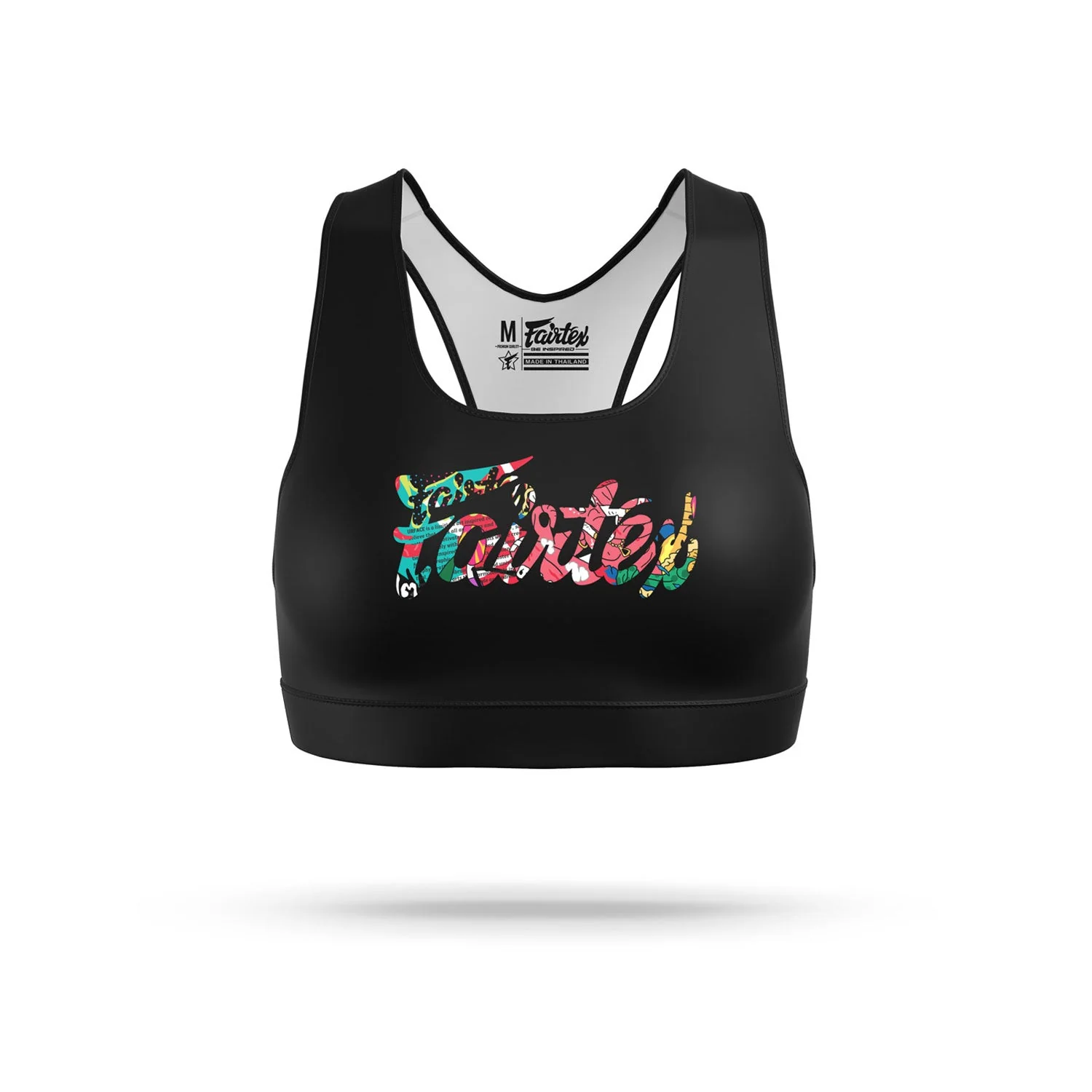 Fairtex - SB8 - URFACE Script Sports Bra Black - Image 2