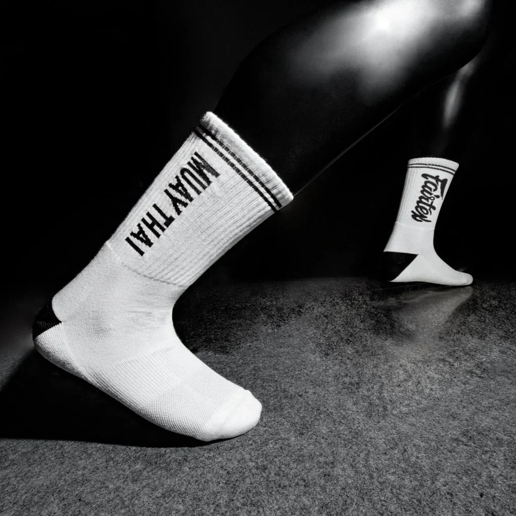 Fairtex Sports Socks White-Black - Image 2