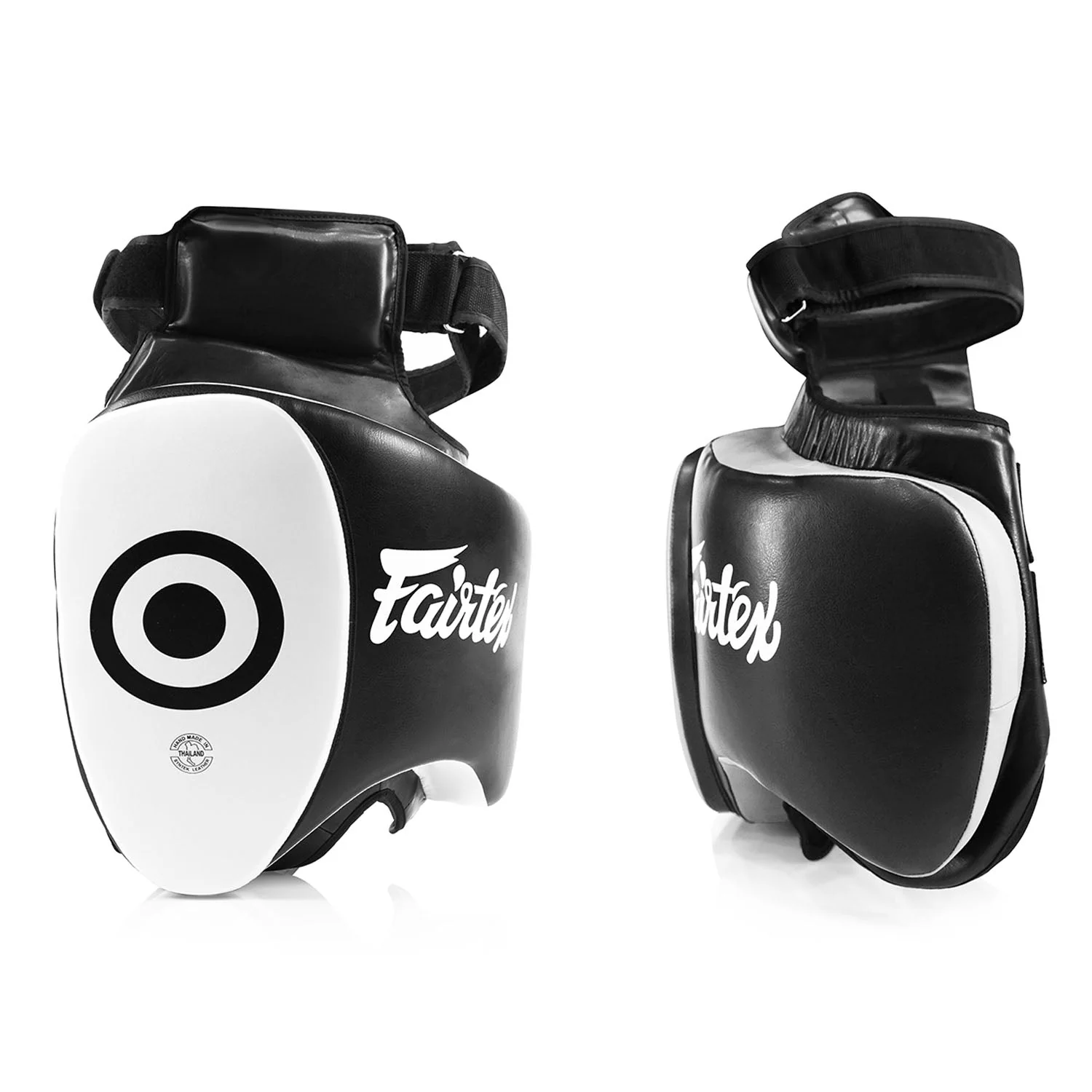 Fairtex TP5 Ultra Lite Thigh Pads - Black-White - Image 3