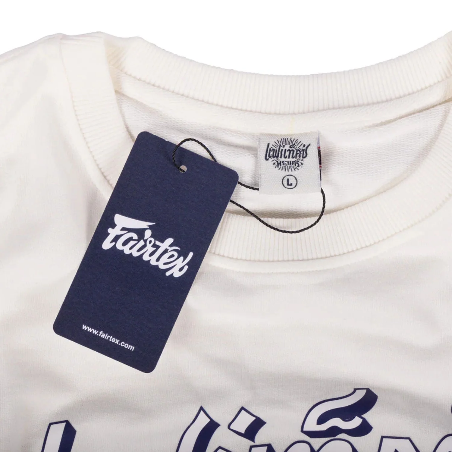 Fairtex TST335 French Terry T-Shirt - Phra Nakhon - White - Image 3