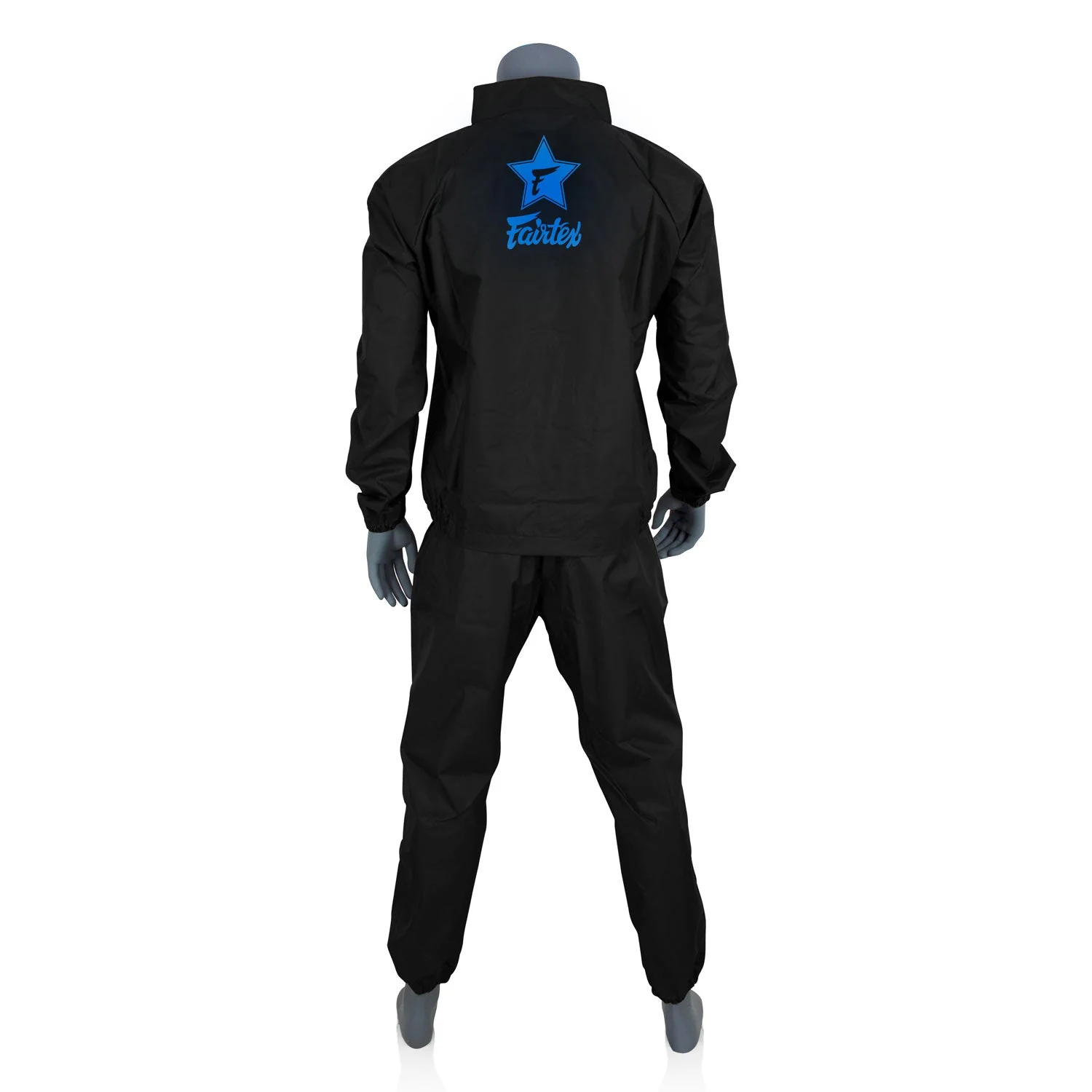 Fairtex VS3 Vinyl Sweatsuit - Black-Blue - Image 2